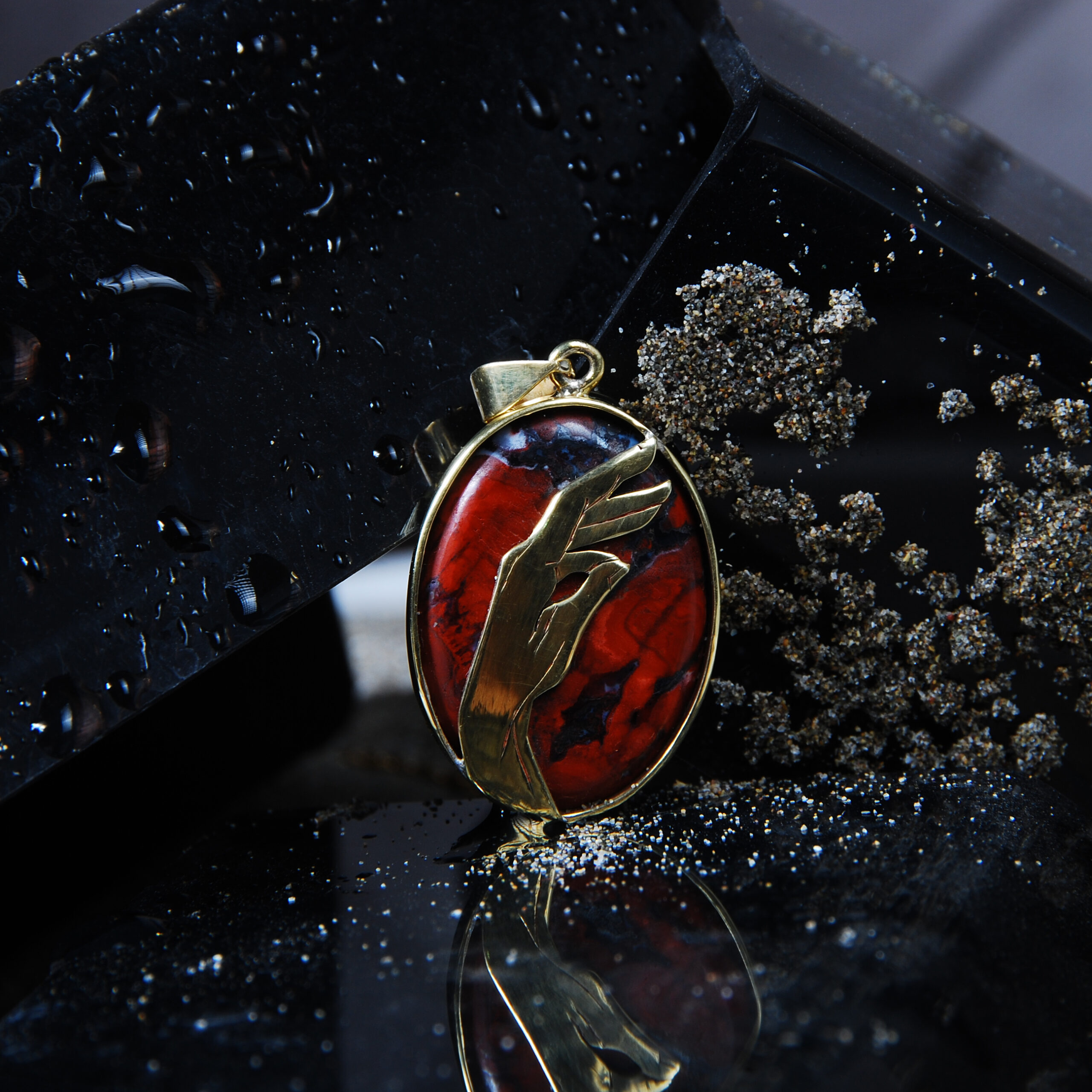 گردنبند دست و جسپلیت دستساز 6.01گرم