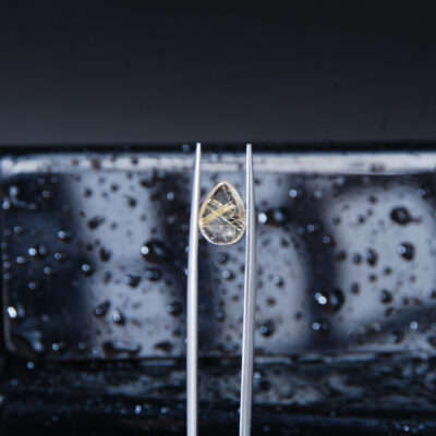 کوارتز مو طلایی طبیعی اشک 0.41گرم