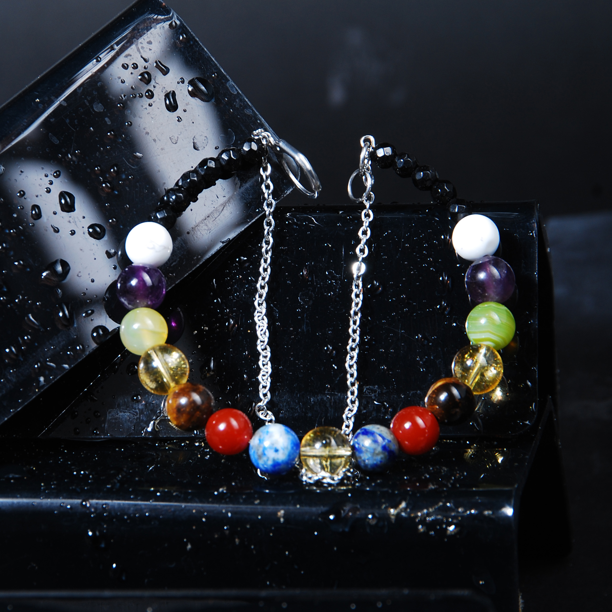 دستبند دبل هفت چاکرای سیترین