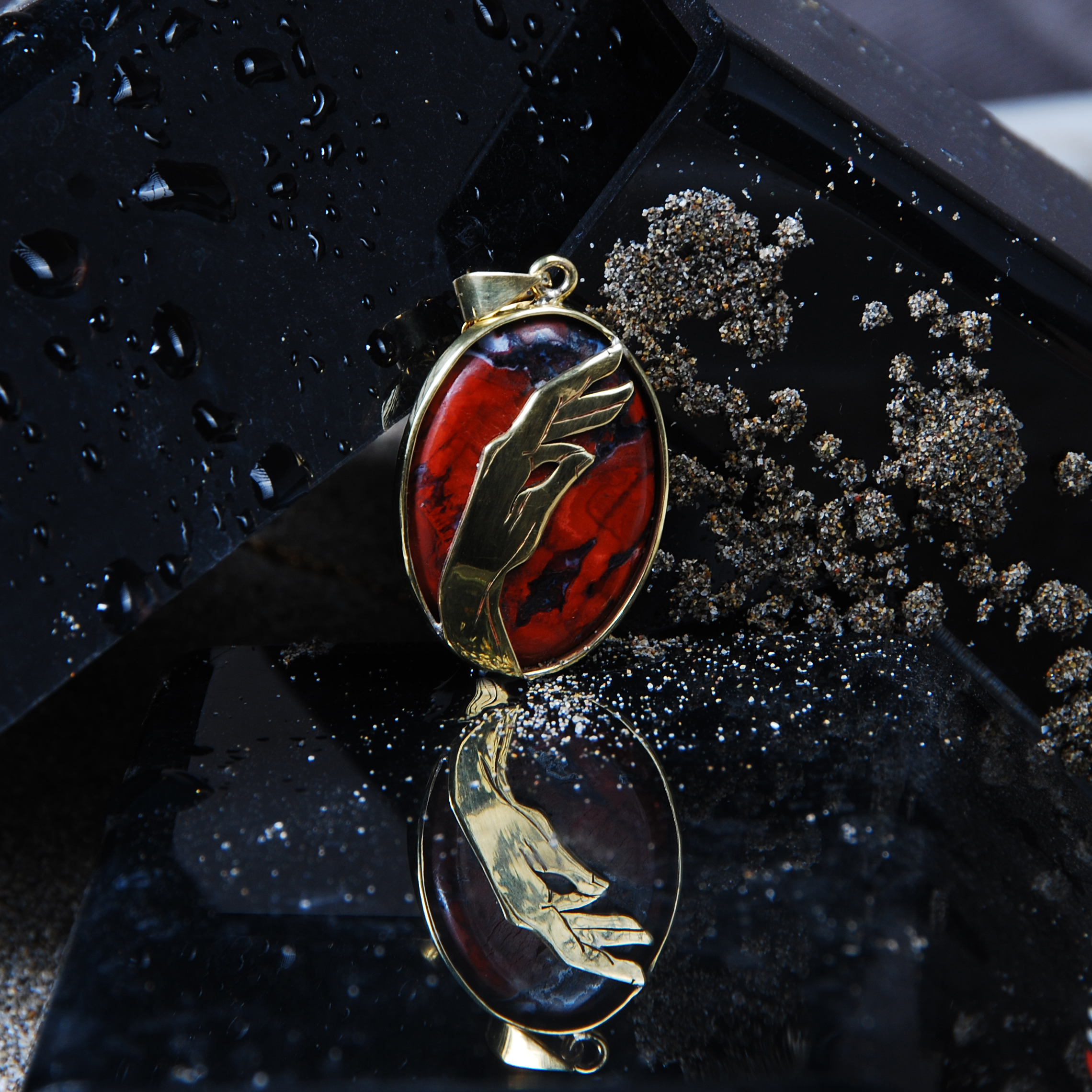 گردنبند دست و جسپلیت دستساز 6.01گرم