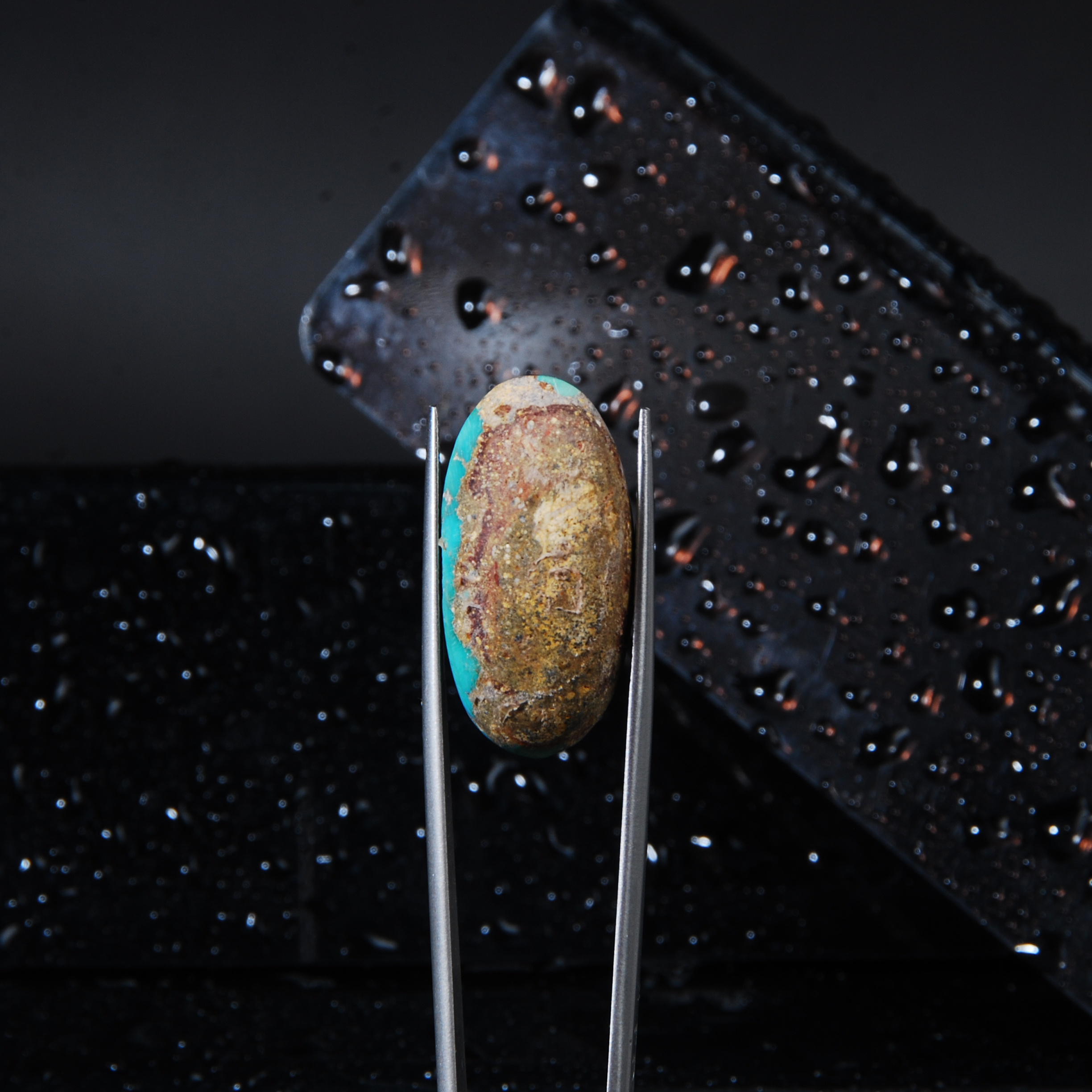 فیروزه نیشابور سبزآبی طبیعی بیضی 5.13گرم