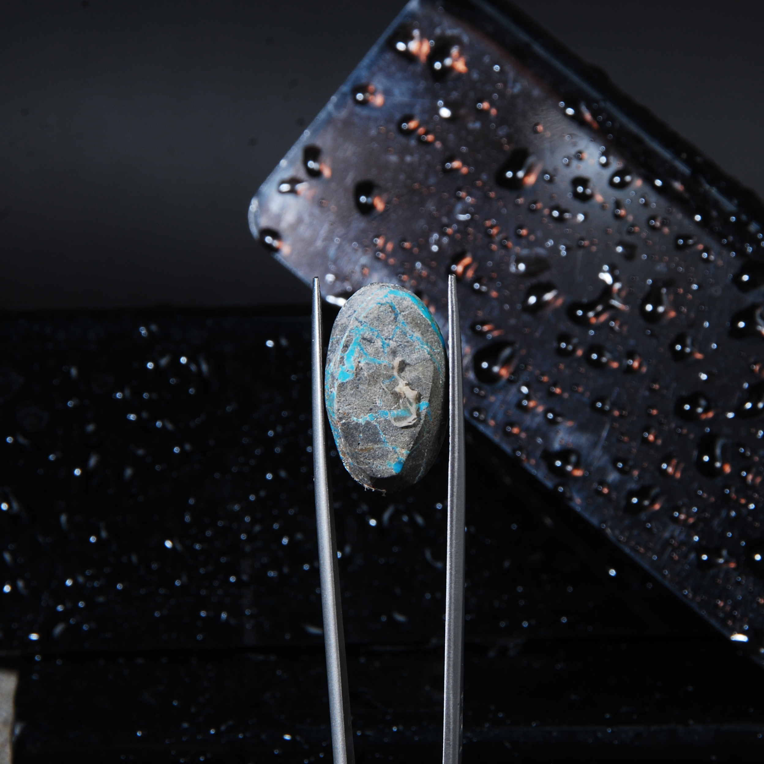 نگین فیروزه نیشابوری طبیعی بیضی 3.72گرم