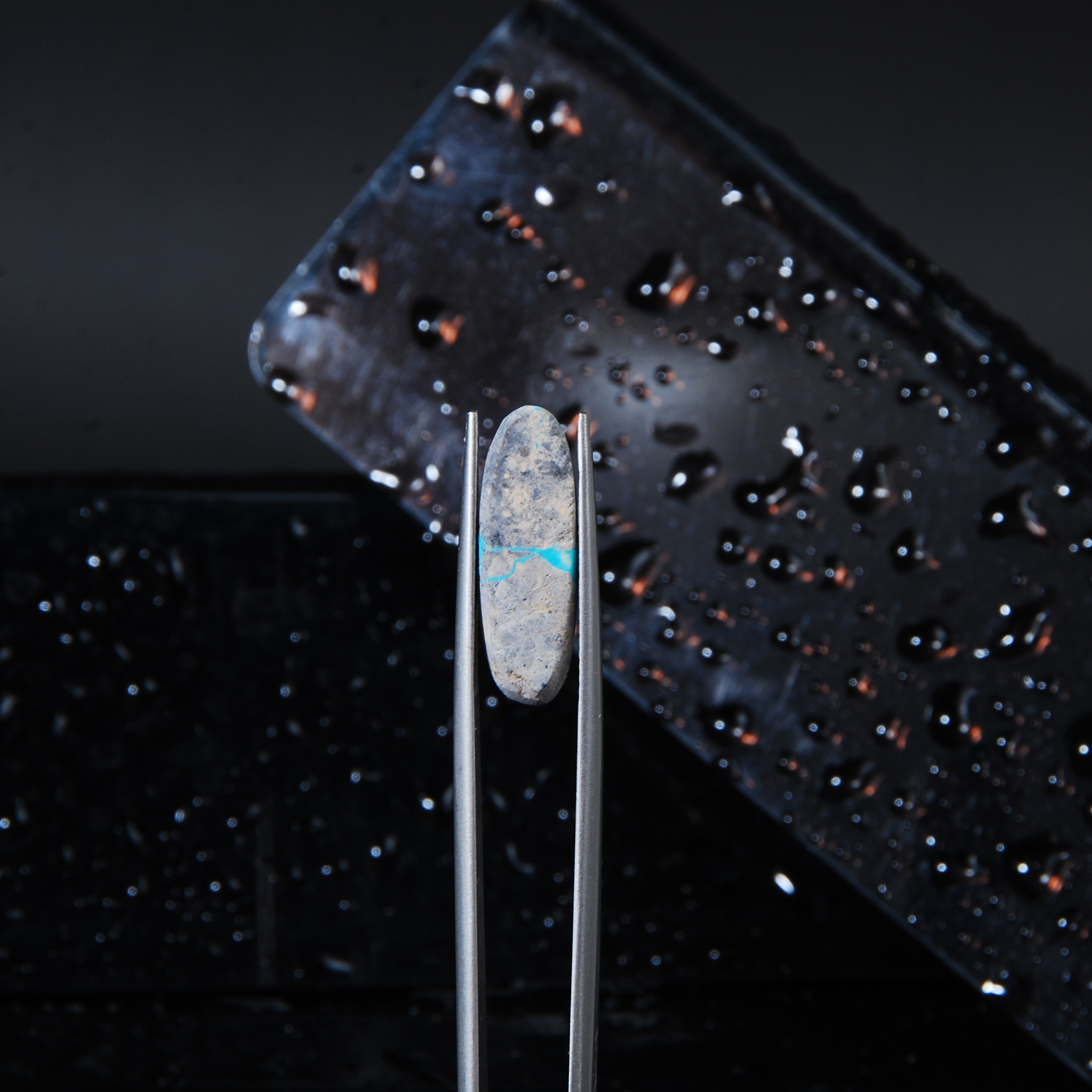 فیروزه نیشابور آبی روشن بیضی 0.72گرم