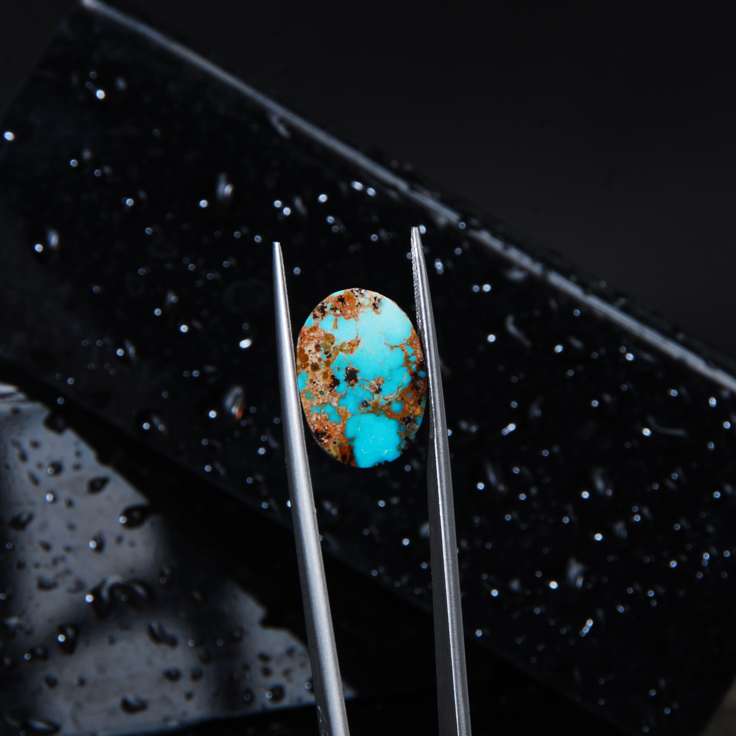 DSC_6013 فیروزه نیشابور آبی طبیعی بیضی 1.91گرم