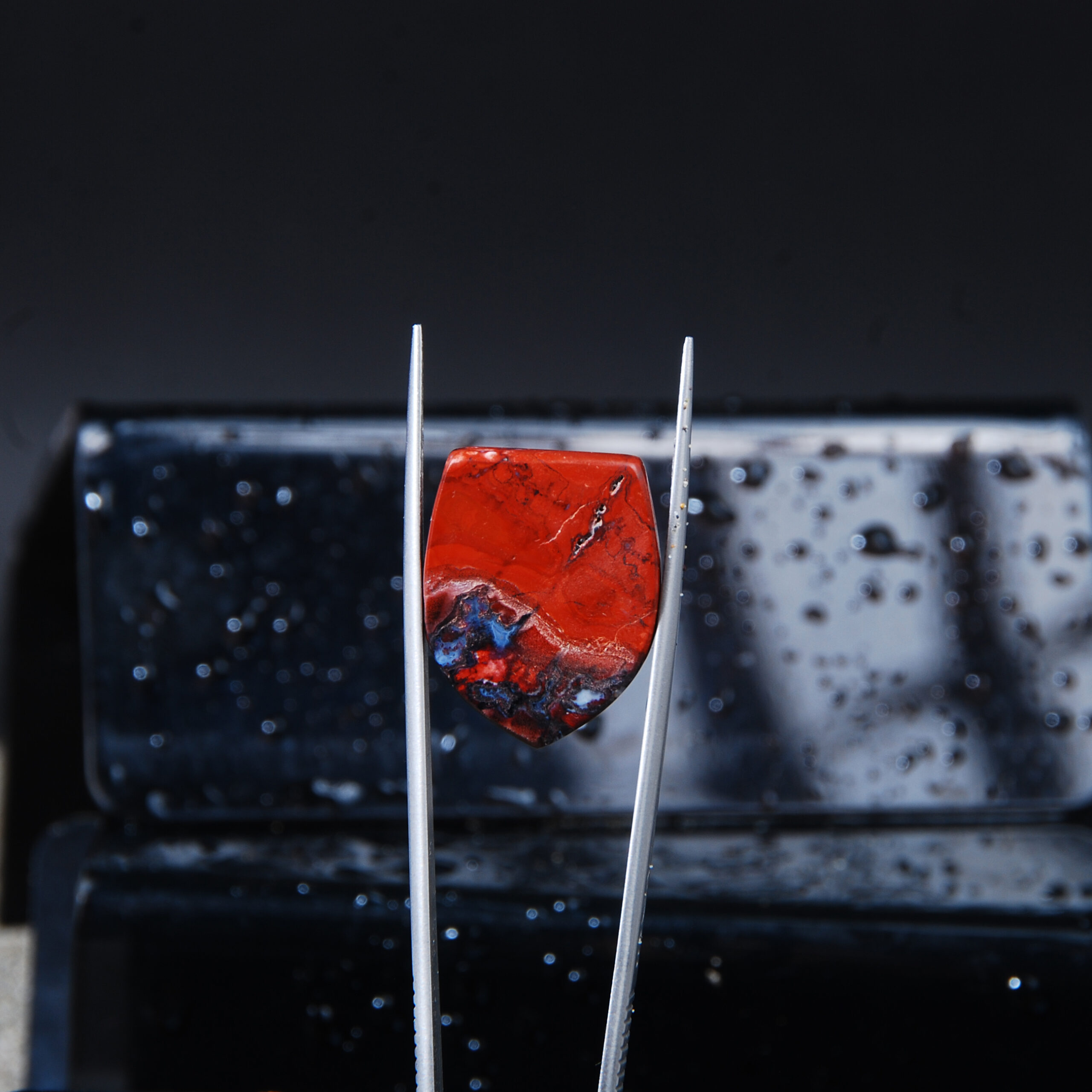 نگین جاسپلیت سرخ رگه دار 5.33گرم