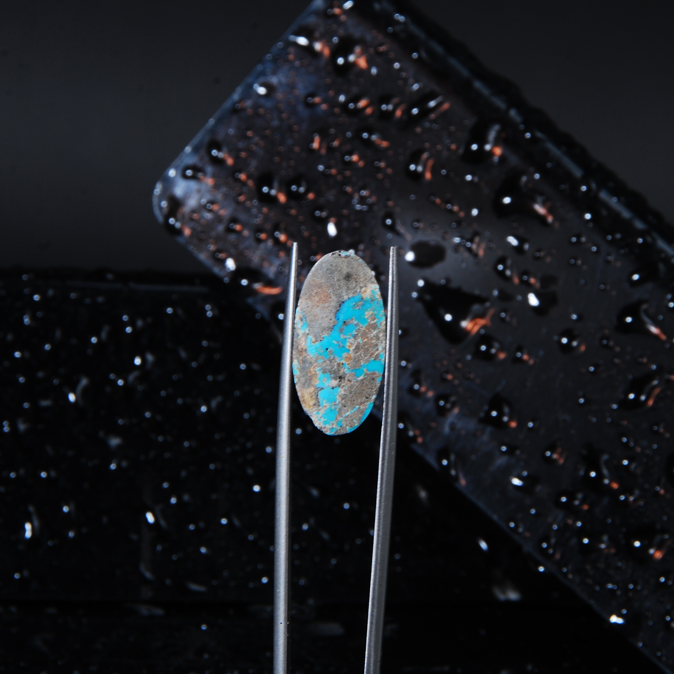 فیروزه نیشابور آبی بیضی 1.54گرم