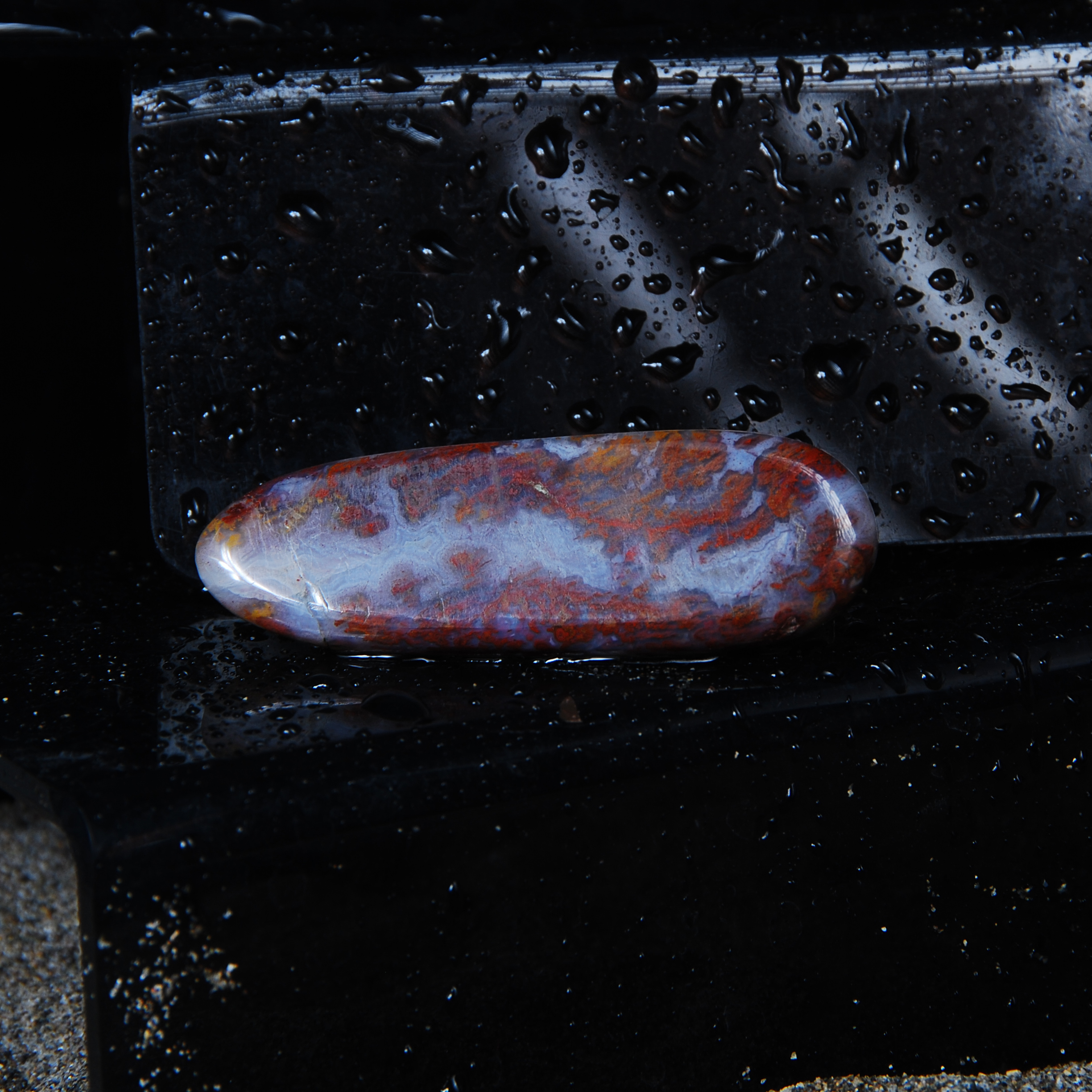 گیرسر عقیق منظره رودخانه قرمز آبی 8.14گرم