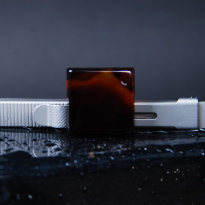 نگین عقیق مشکی سلیمانی مربعی 5.39گرم