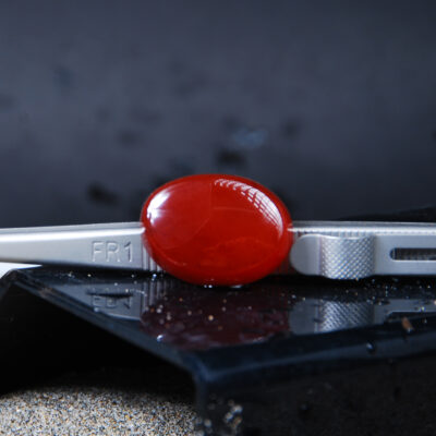 عقیق سرخ خراسان بیضی 6.99 گرم