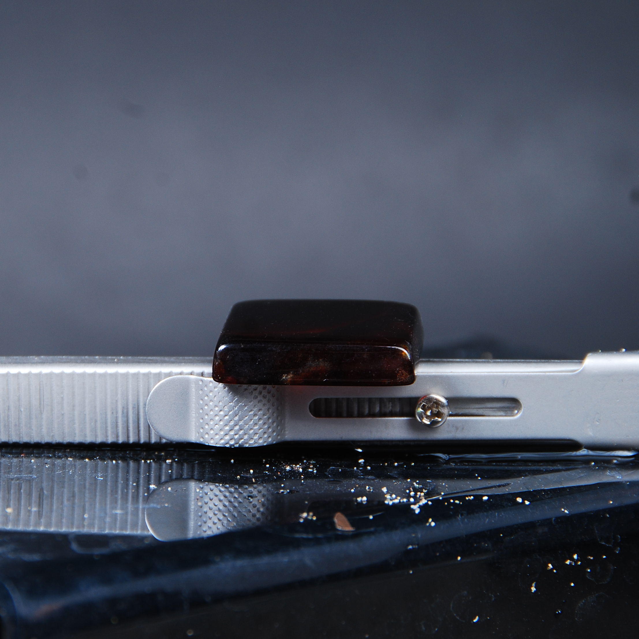 نگین عقیق مشکی(عقیق اصل) مستطیلی 3.97گرم