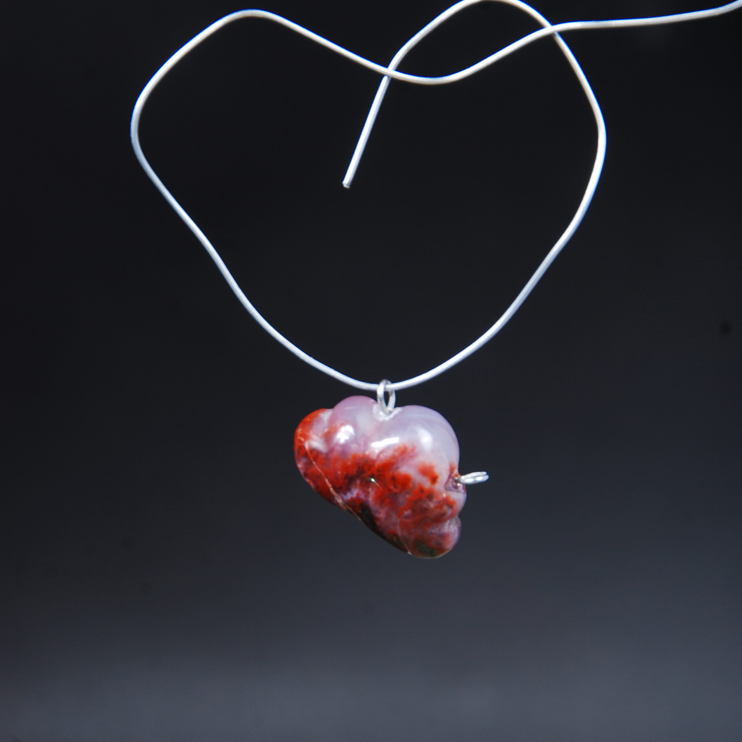 گردنبند ابر عقیق قرمز شجر آتشین 2.70گرم