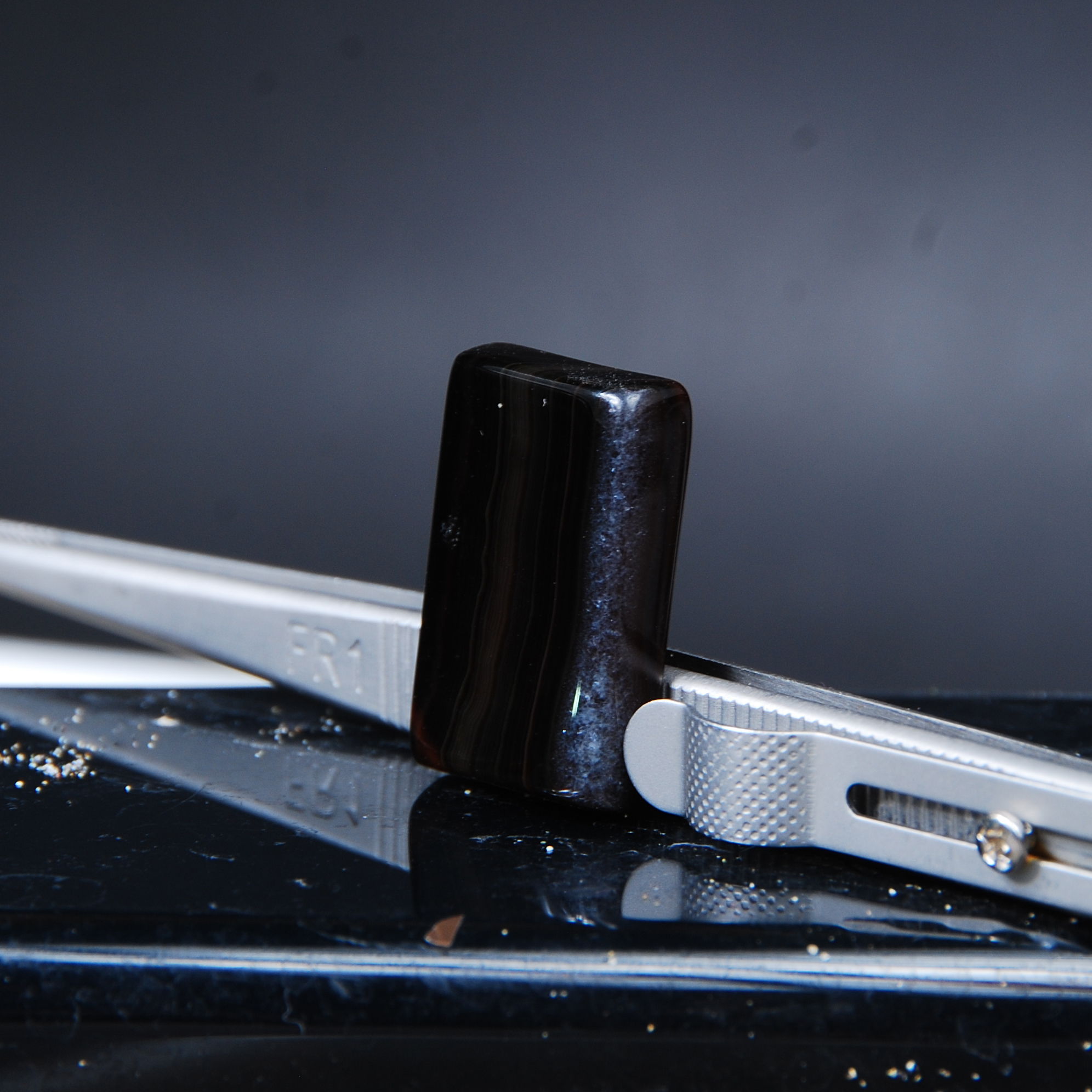 DSC_6705 نگین عقیق مشکی(طبیعی) مستطیلی 5.24گرم