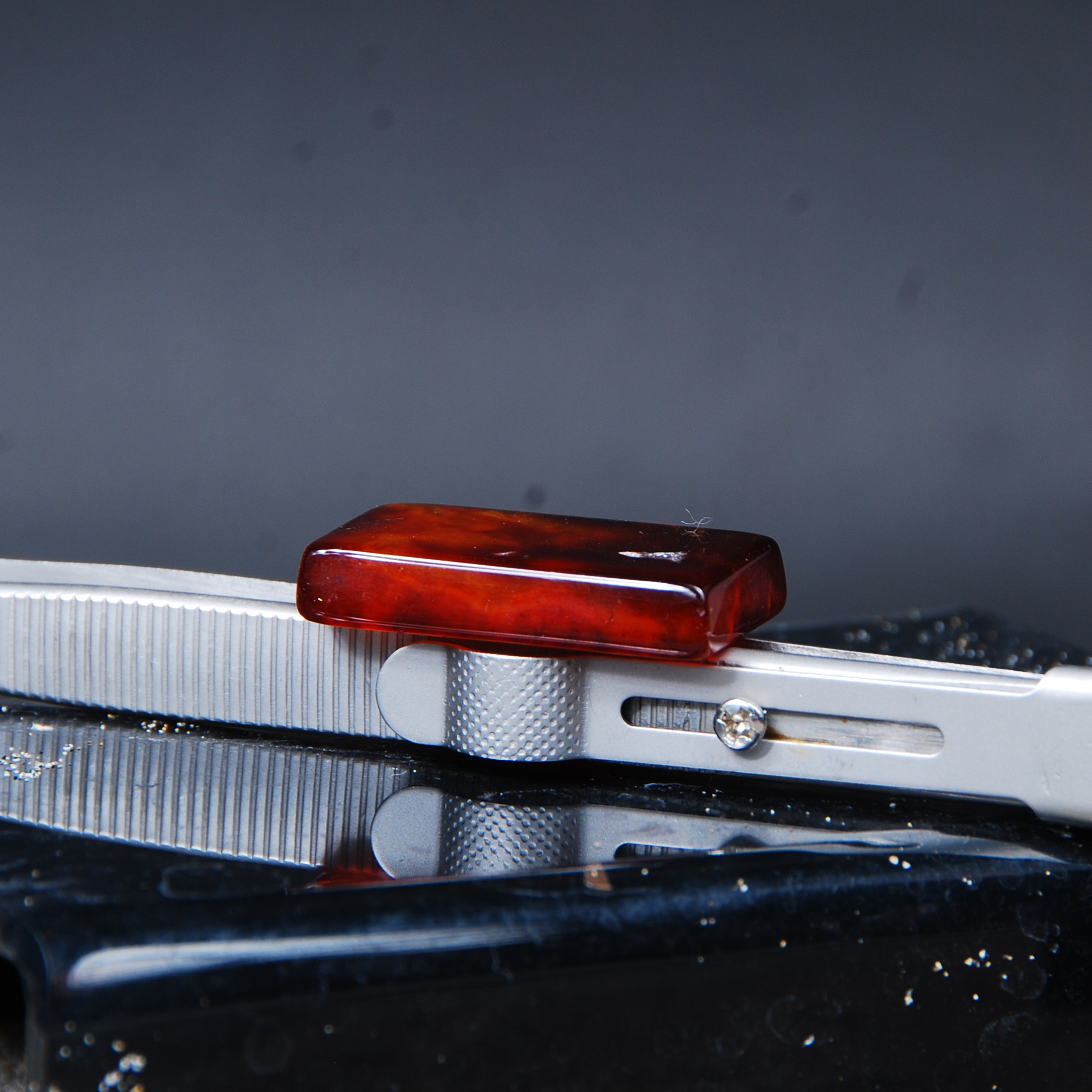 نگین عقیق مشکی سلیمانی(عقیق اصل) مستطیلی 6.86گرم