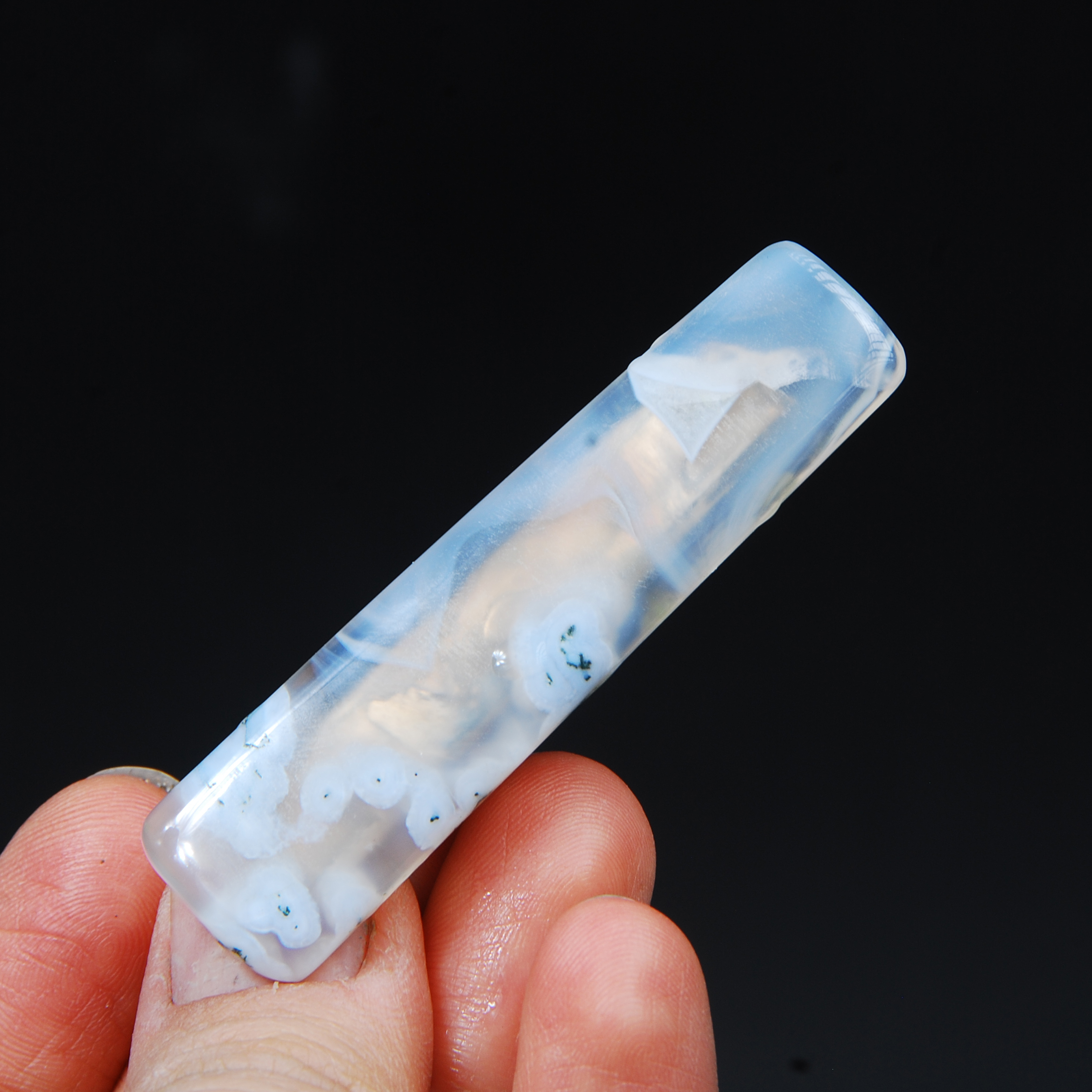 گیرسر عقیق سلیمانی سفید 8.77گرم