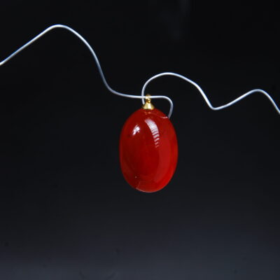 گردنبند عقیق برمه خراسان طبیعی بیضی 5.94 گرم