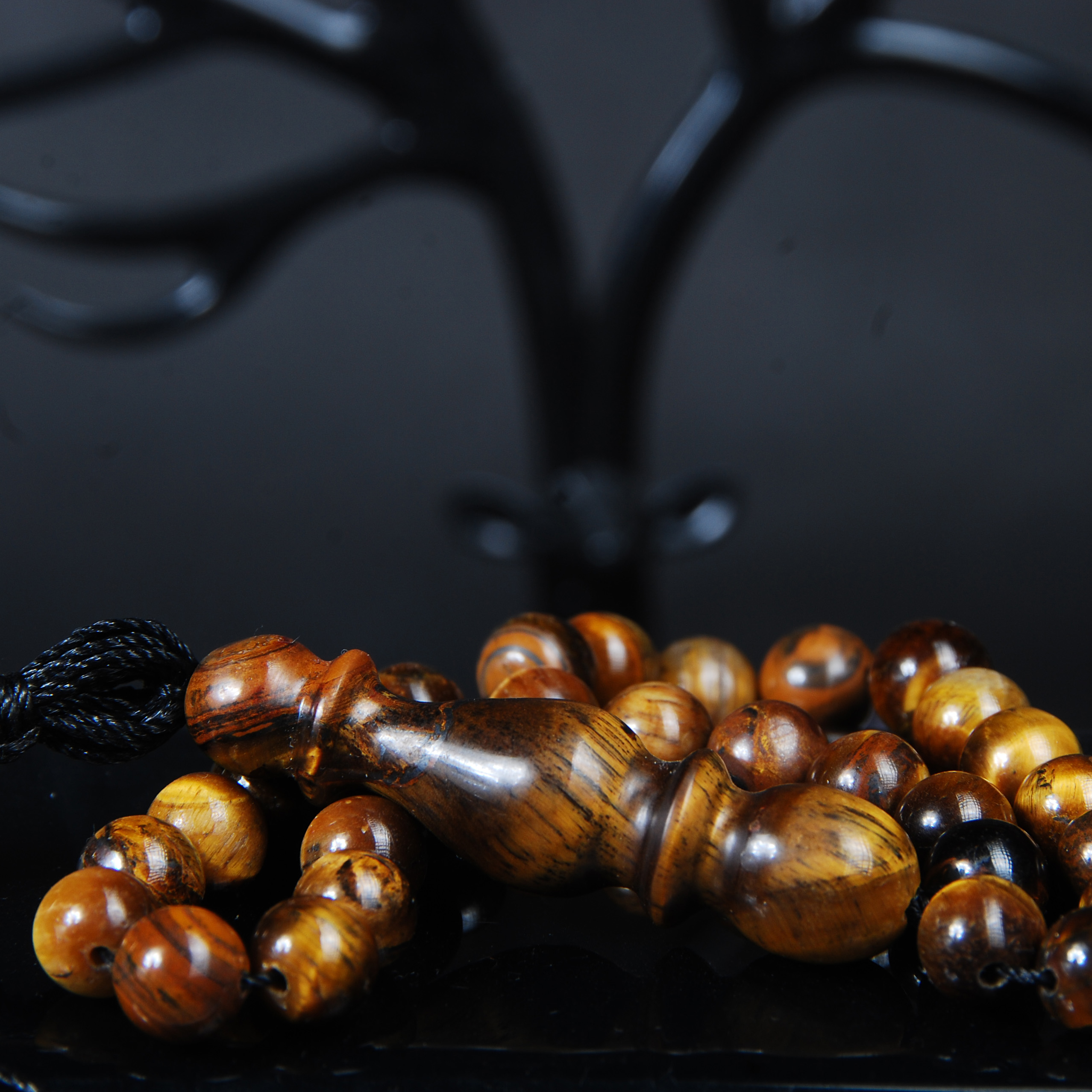 تسبیح چشم ببر دستساز 33 دانه ی