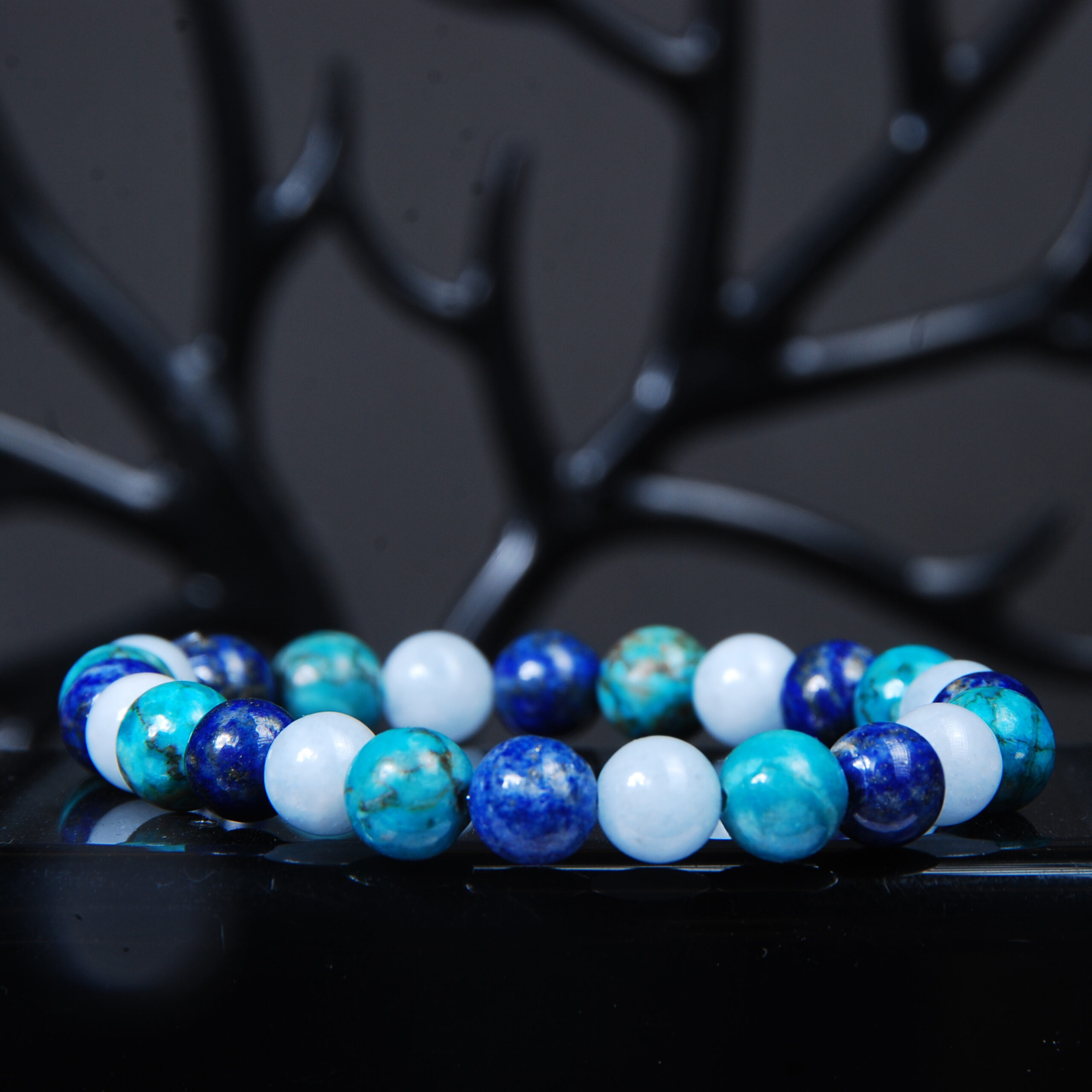 دستبند سنگ لاجورد ، فیروزه ، آکوامارین