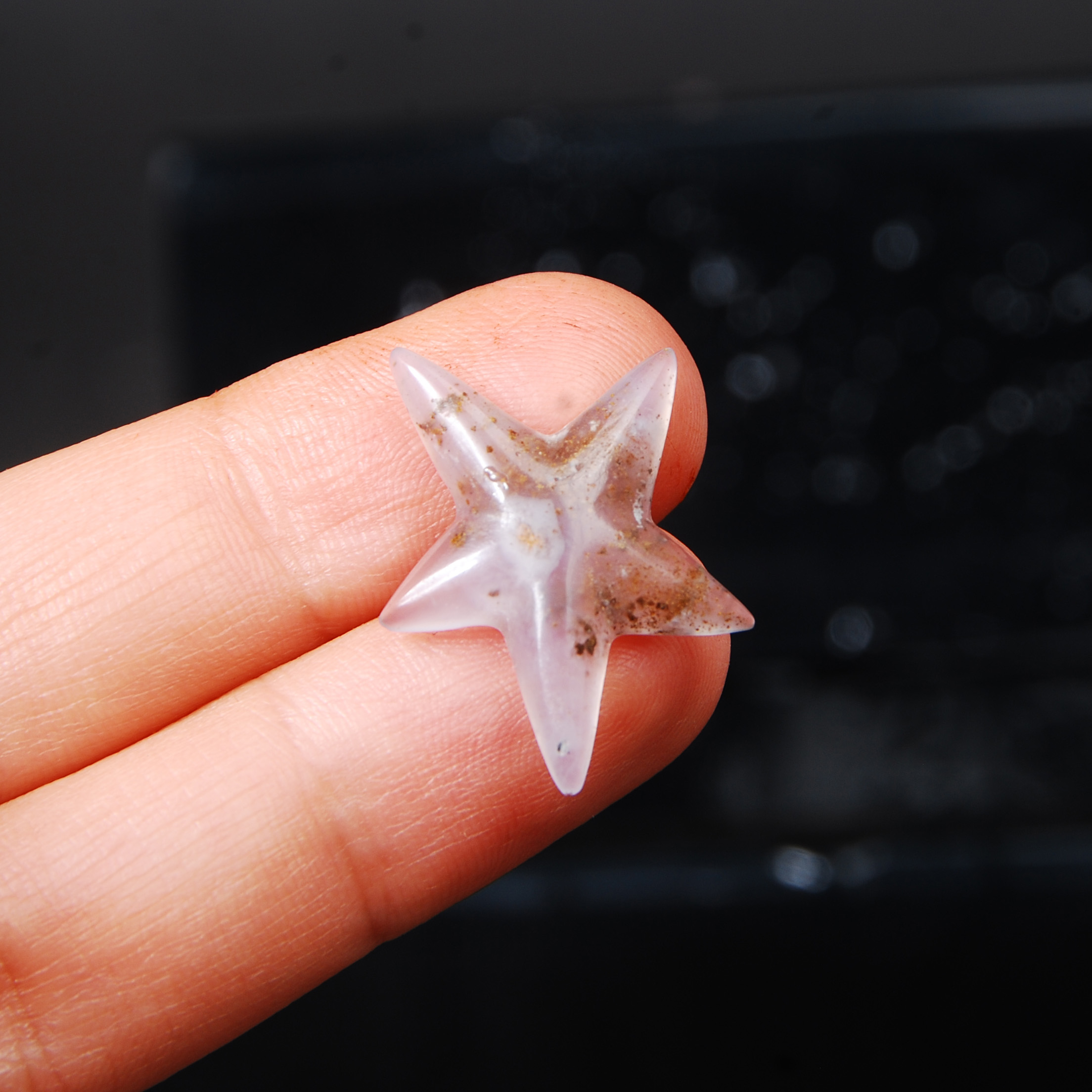 نگین عقیق شجر طبیعی ستاره ای 1.60گرم