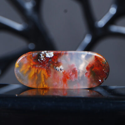 عقیق شجر هفت رنگ طبیعی بیضی 6.39گرم