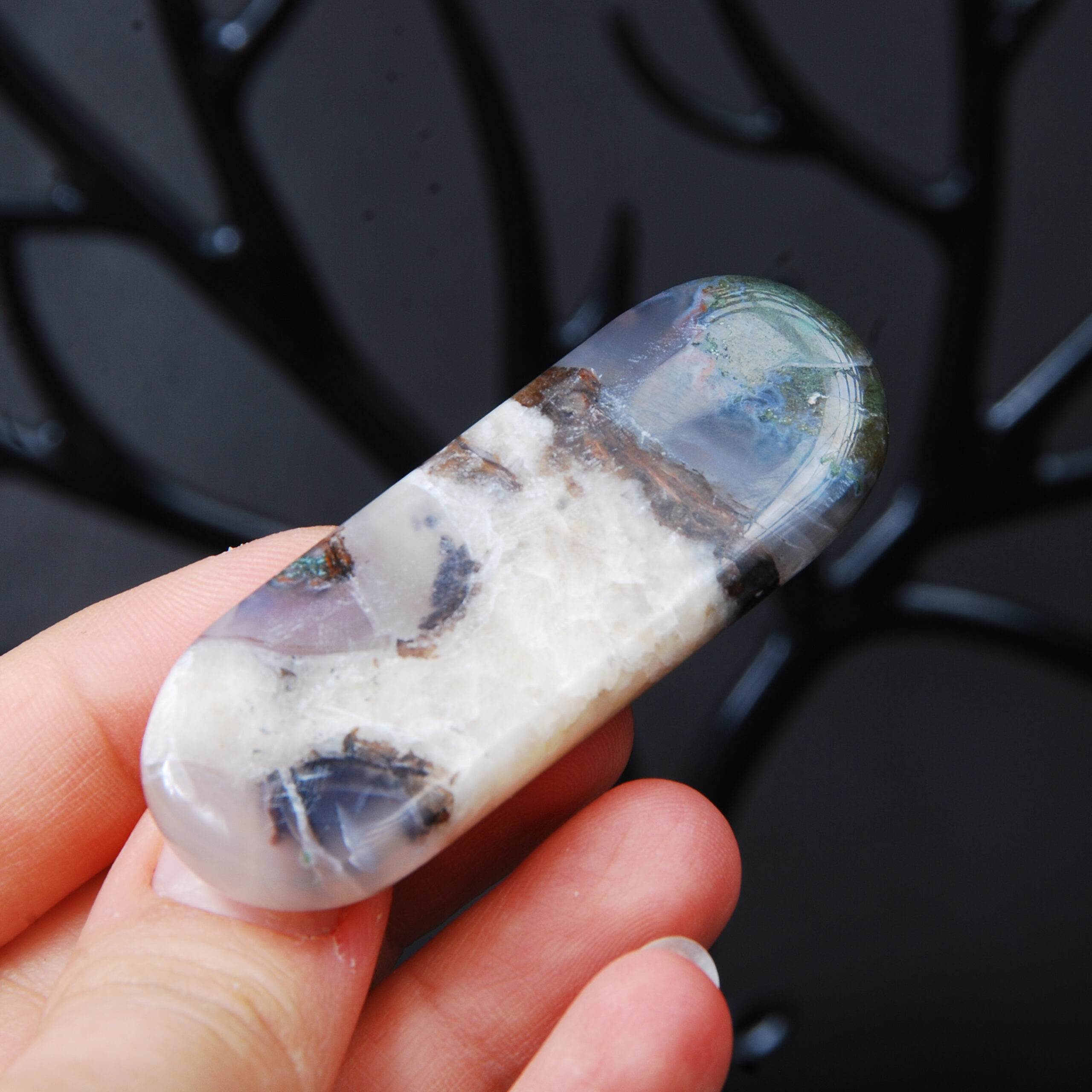 DSC_8143 گیرسر عقیق خزه ای سبز و آبی 24.27گرم