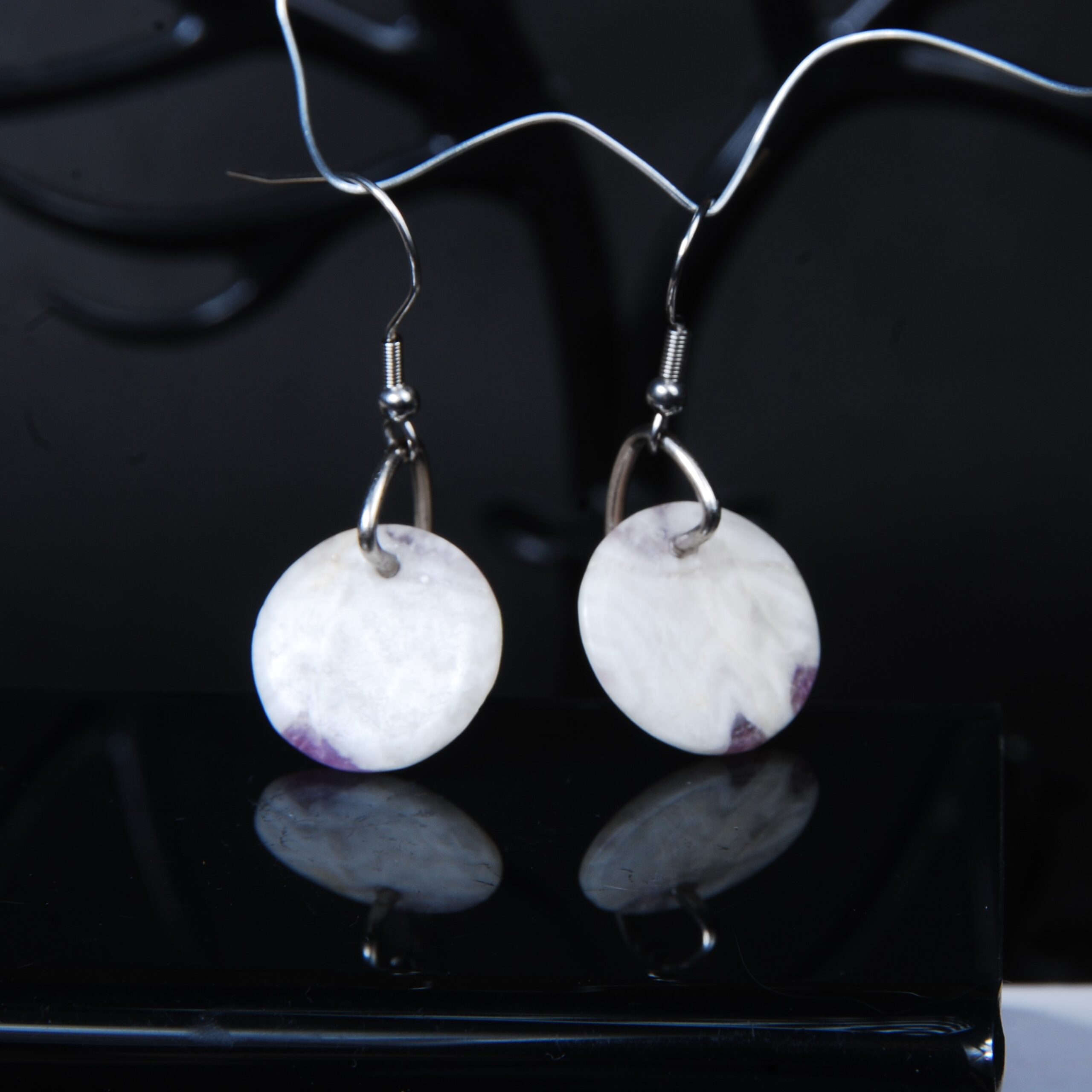 DSC_8315 گوشواره آمیتیست شورون گرد 5.07 گرم