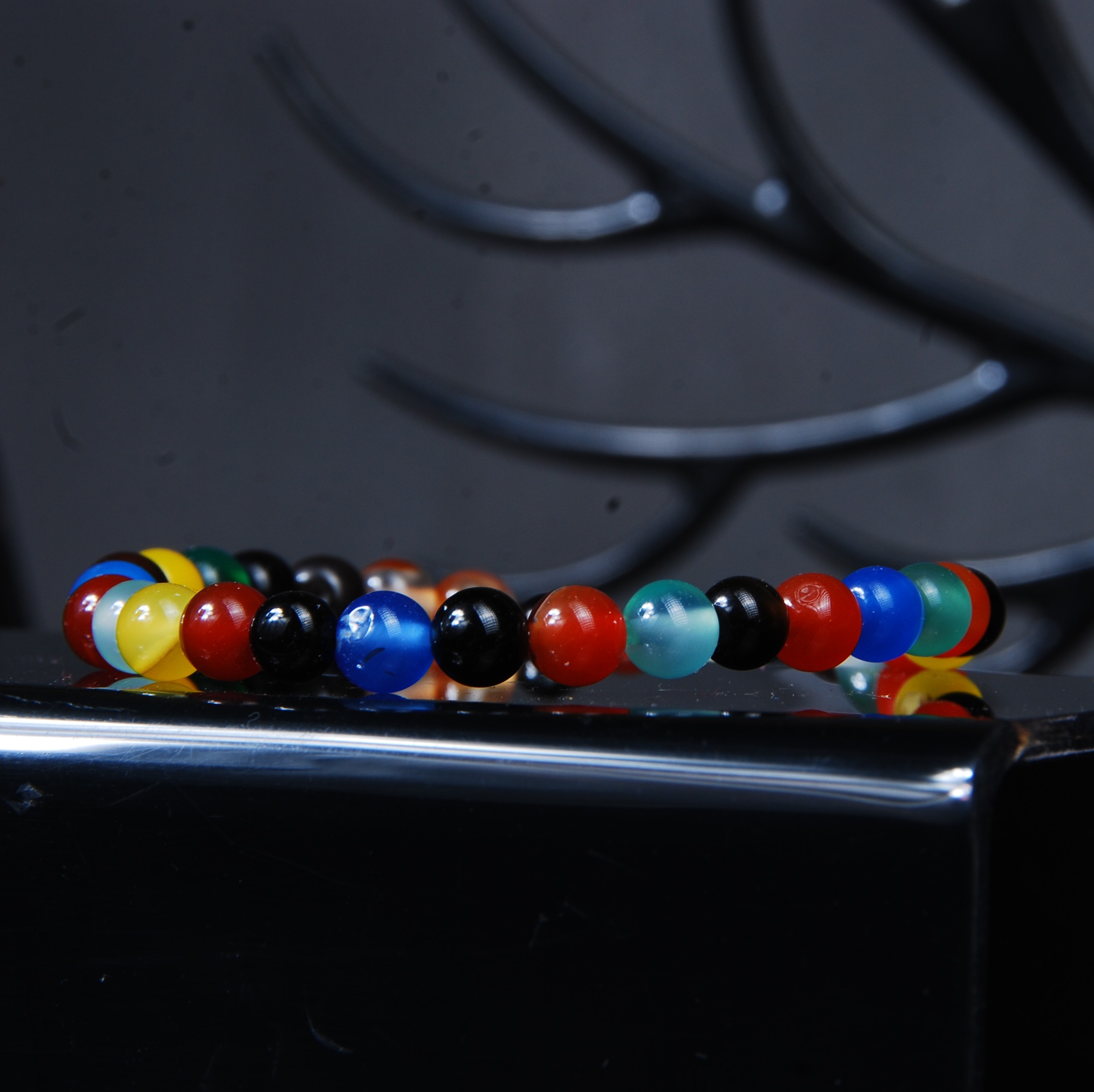 دستبند عقیق چند رنگ