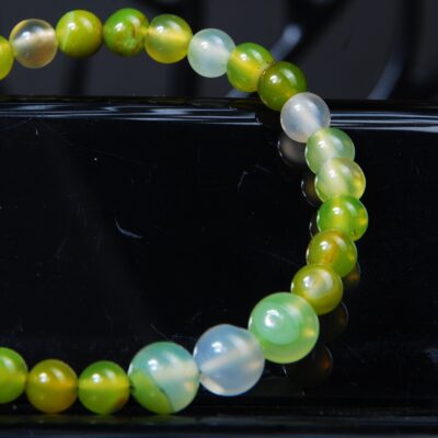 دستبند عقیق سلیمانی سبز (سایز 6 و 8)