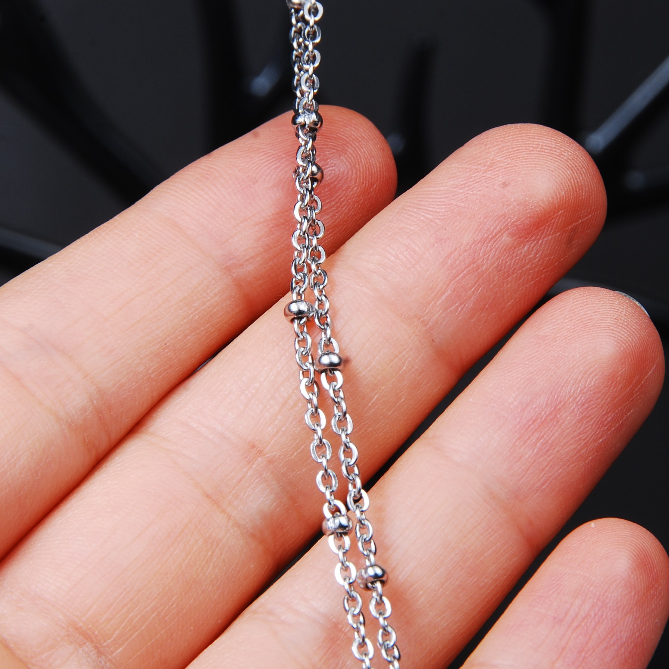 زنجیر استیل رنگ ثابت 4.13گرم