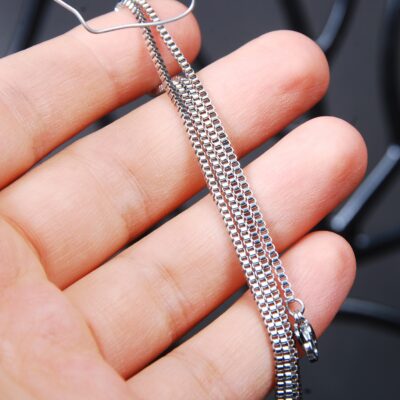 زنجیر استیل نقره ای رنگ ثابت ماری 4.13گرم