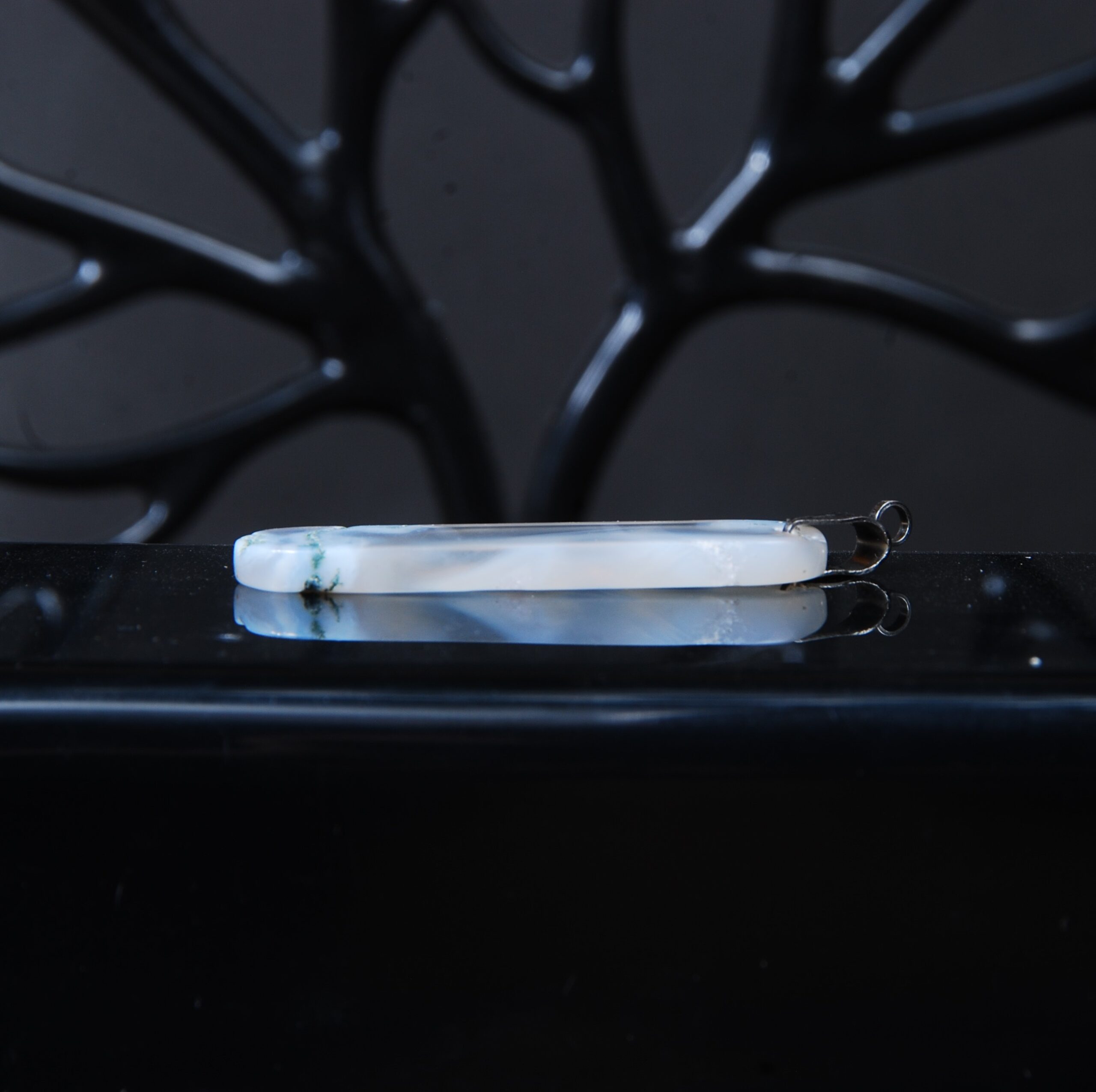 گردنبند عقیق سلیمانی باباقوری سفید 4.38گرم