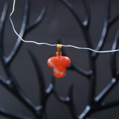 گردنبند گشنیز عقیق کارنلین نارنجی 1 گرم