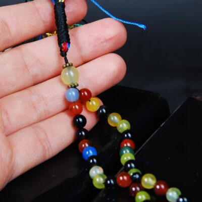 تسبیح ام البنین عقیق دستساز 33 دانه ی سایز 6