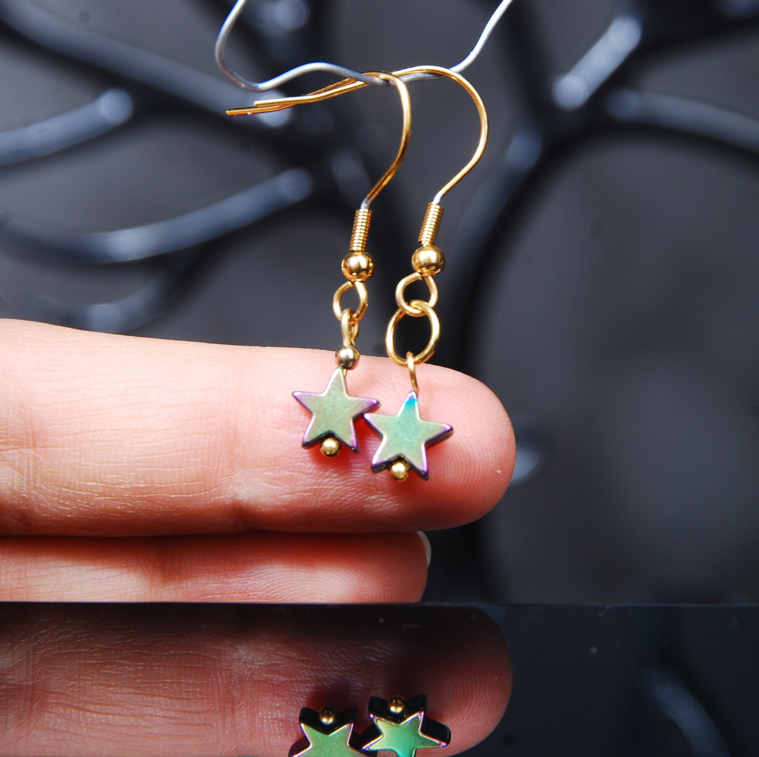 گوشواره ستاره سنگ حدید 1.20 گرم