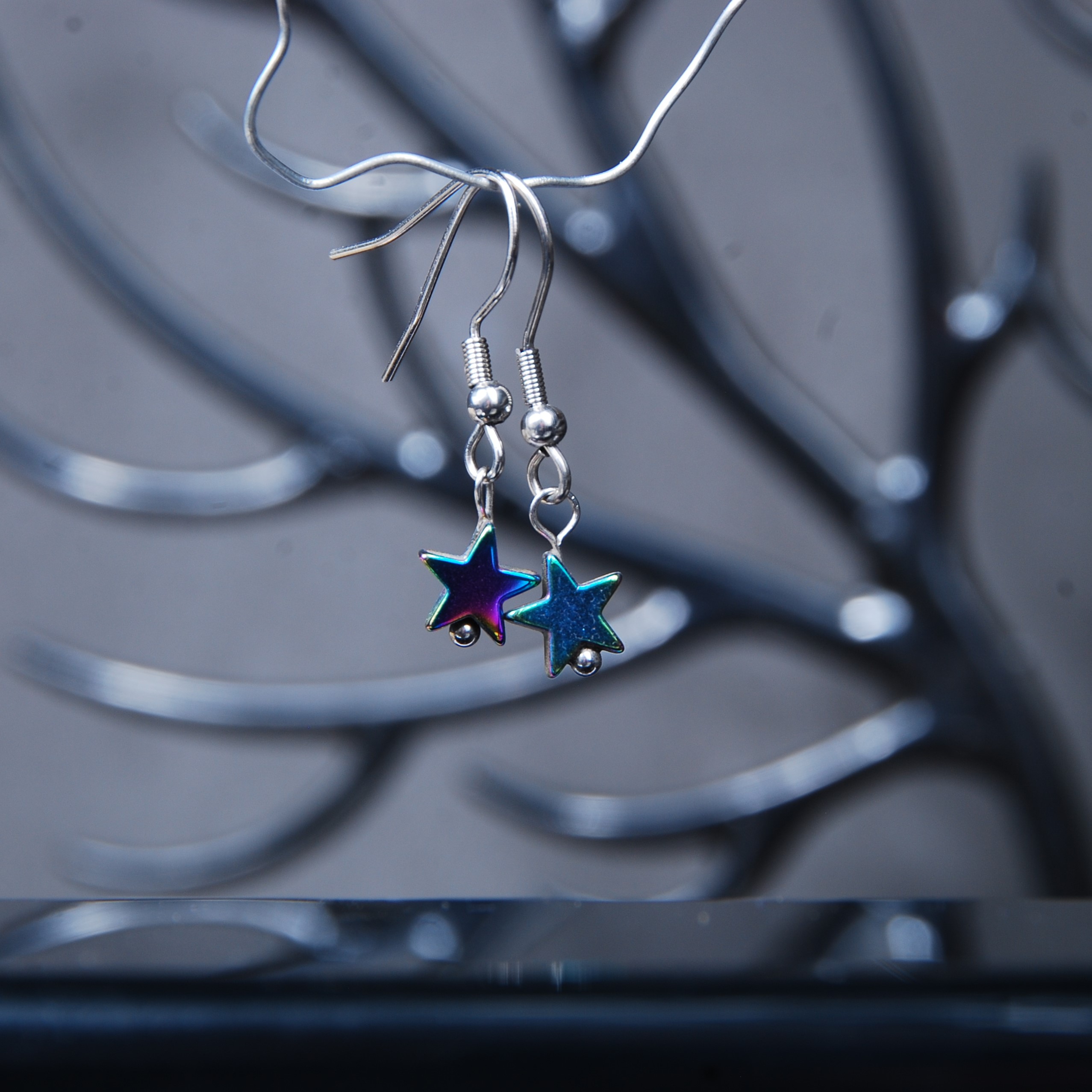 گوشواره ستاره ای سنگ حدید 1.11 گرم