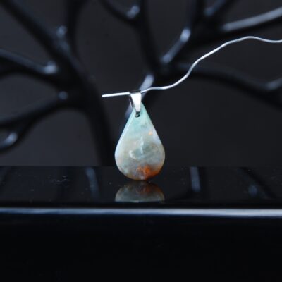 گرنبند عقیق سبز طبیعی اشک 1.19گرم