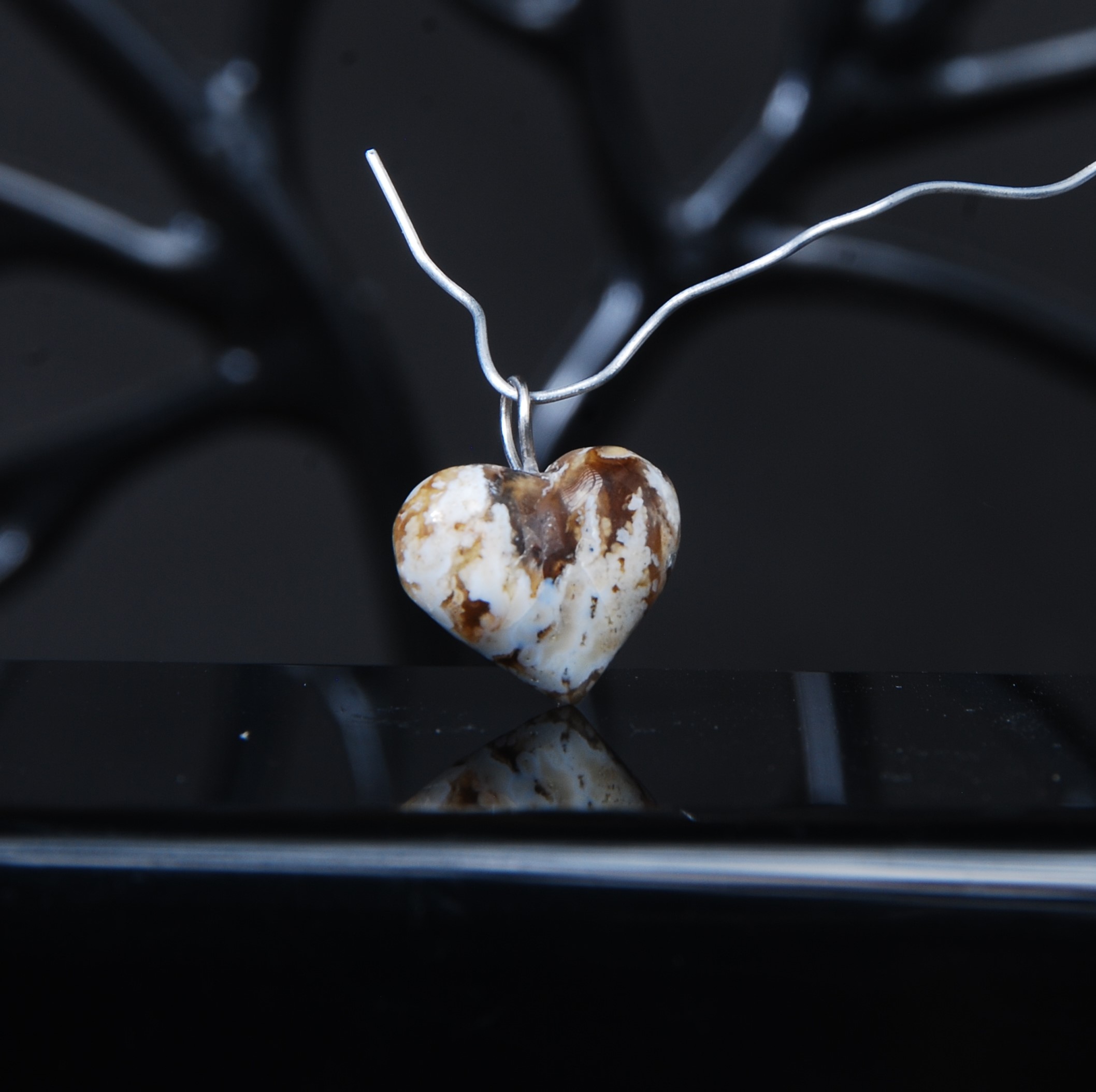 DSC_8706 گردنبند قلبی عقیق شجر 2.58گرم