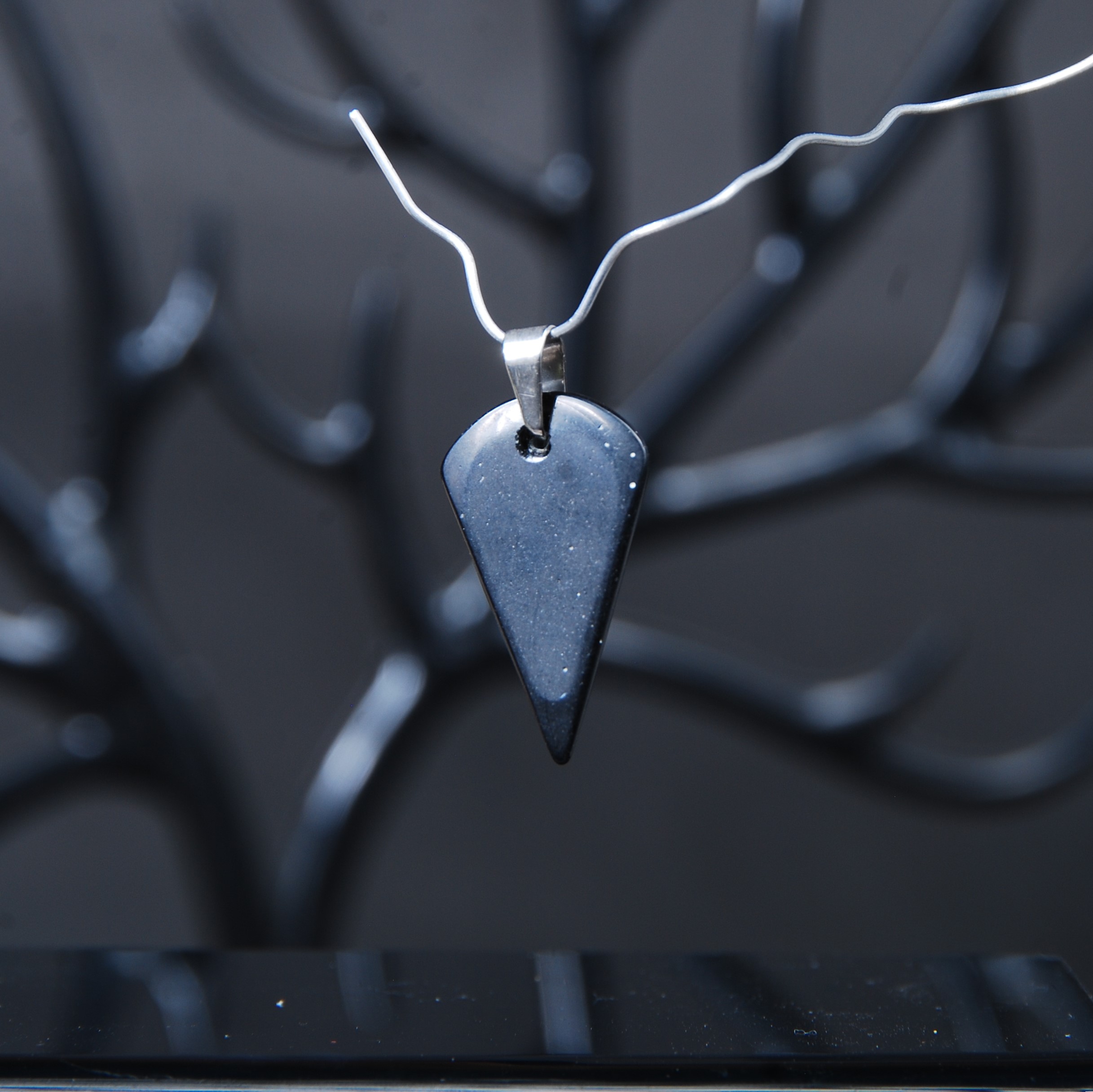 گردنبند سنگ اونیکس مشکی 1.95گرم