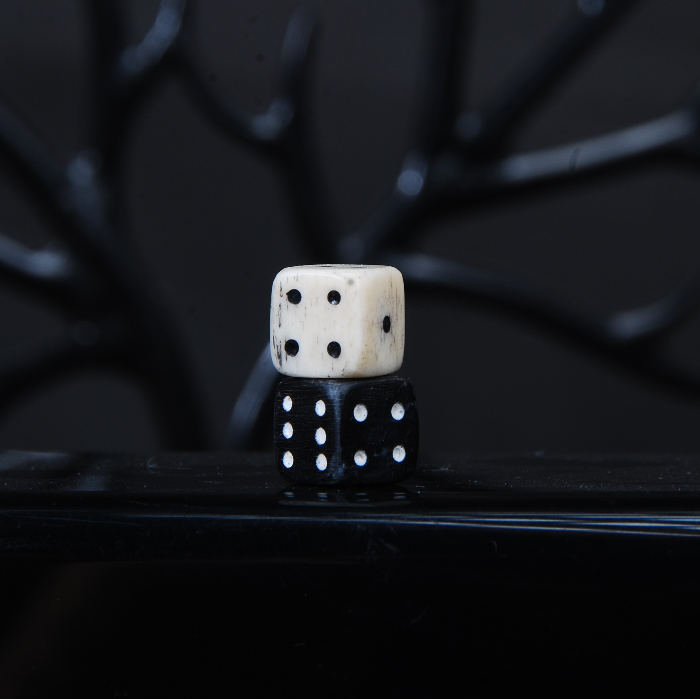 DSC_8761 تاس استخوان شتر و شاخ گاومیش مشکی اصل تراش دست 6گرمی