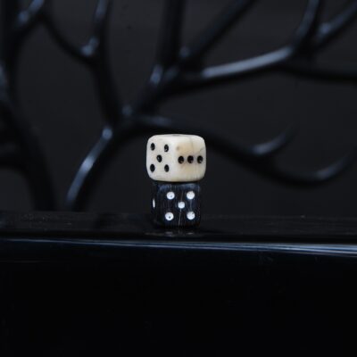 تاس استخوان شتر و شاخ گاومیش مشکی اصل تراش دست 5گرمی