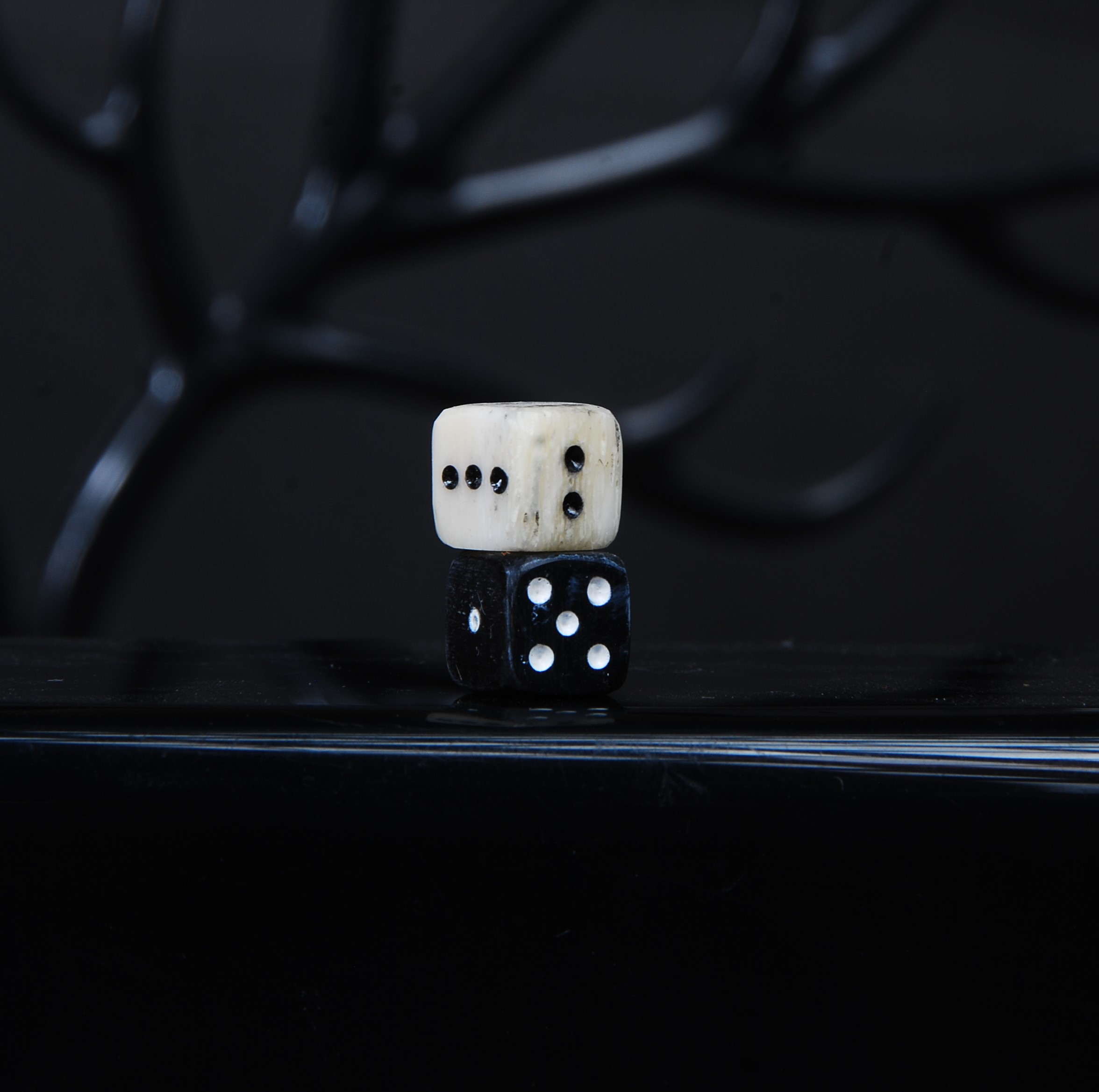 DSC_8777 تاس استخوان شتر و شاخ گاومیش مشکی 6گرمی