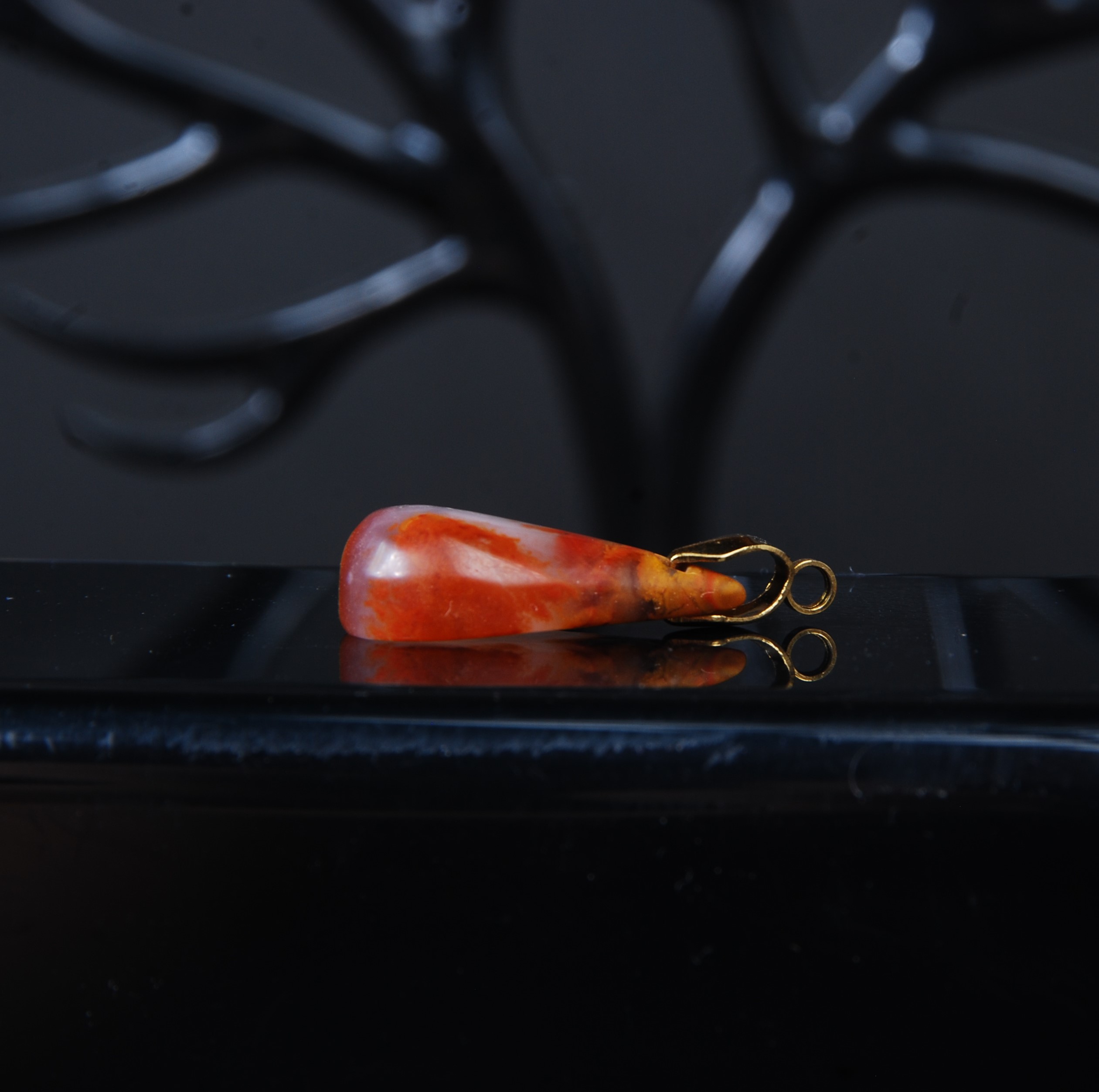 DSC_8938 گردنبند عقیق شجر پاییزه اشک 3.42گرم