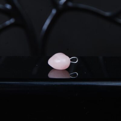 گردنبند قلبی رز کوارتز صورتی سنگ عشق 1.40گرم