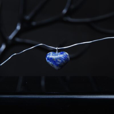 گردنبند قلب لاجورد طبیعی 1.46گرم