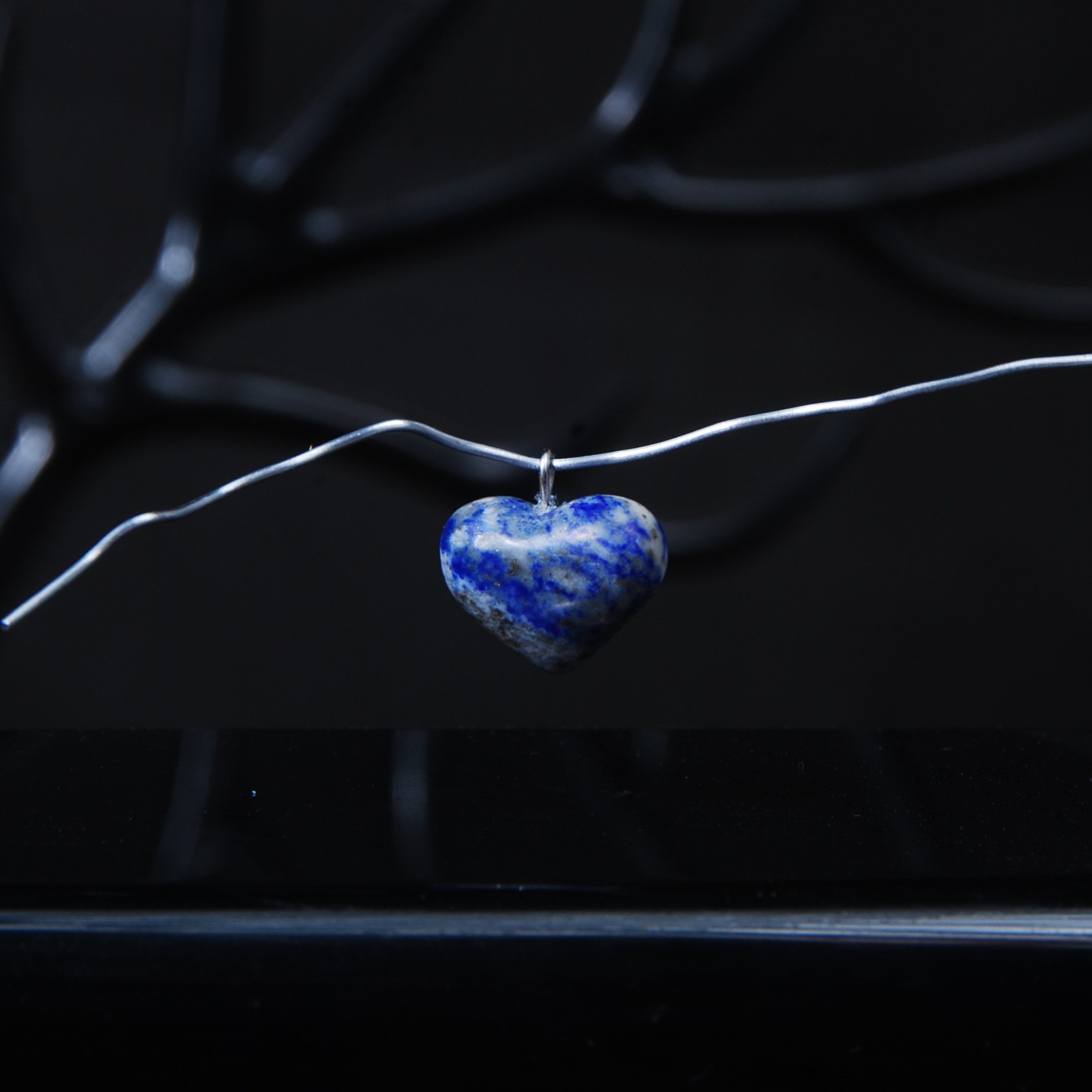 DSC_8992 گردنبند قلب لاجورد طبیعی 1.46گرم