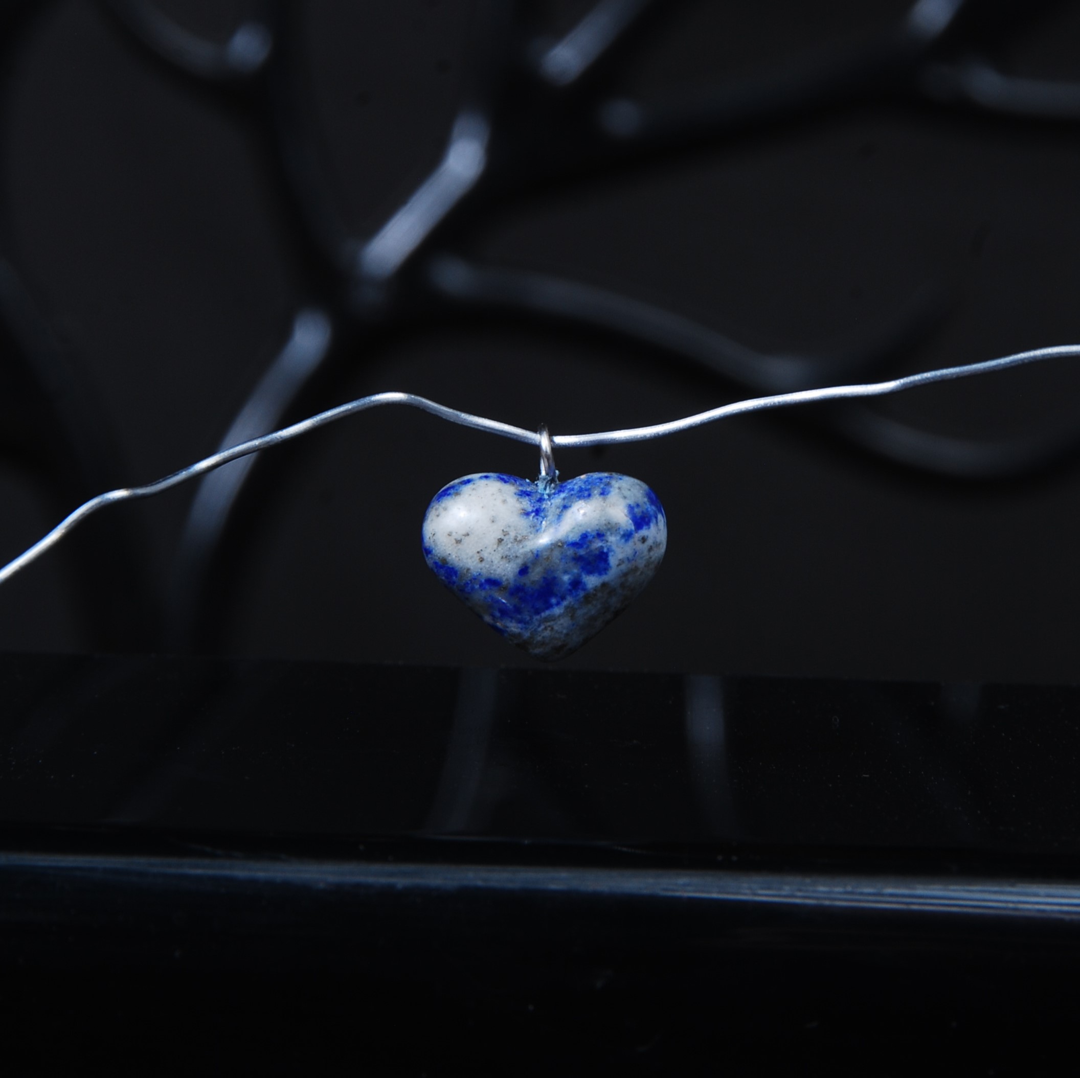 DSC_8993 گردنبند قلب لاجورد طبیعی 1.46گرم