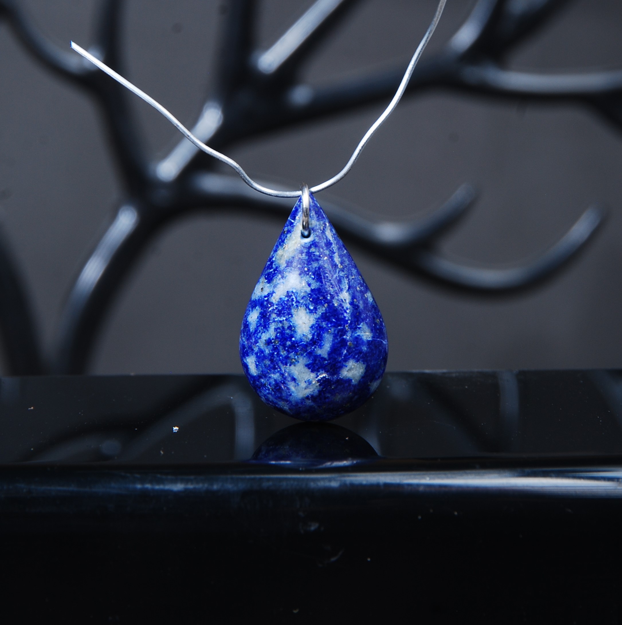 DSC_9105 گردنبند لاجورد آبی اشک 4.72گرم