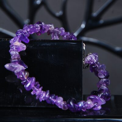 دستبند سنگ آمیتیست طبیعی 15.16 گرم