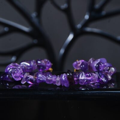 دستبند آمیتیست بنفش طبیعی 15.16 گرم