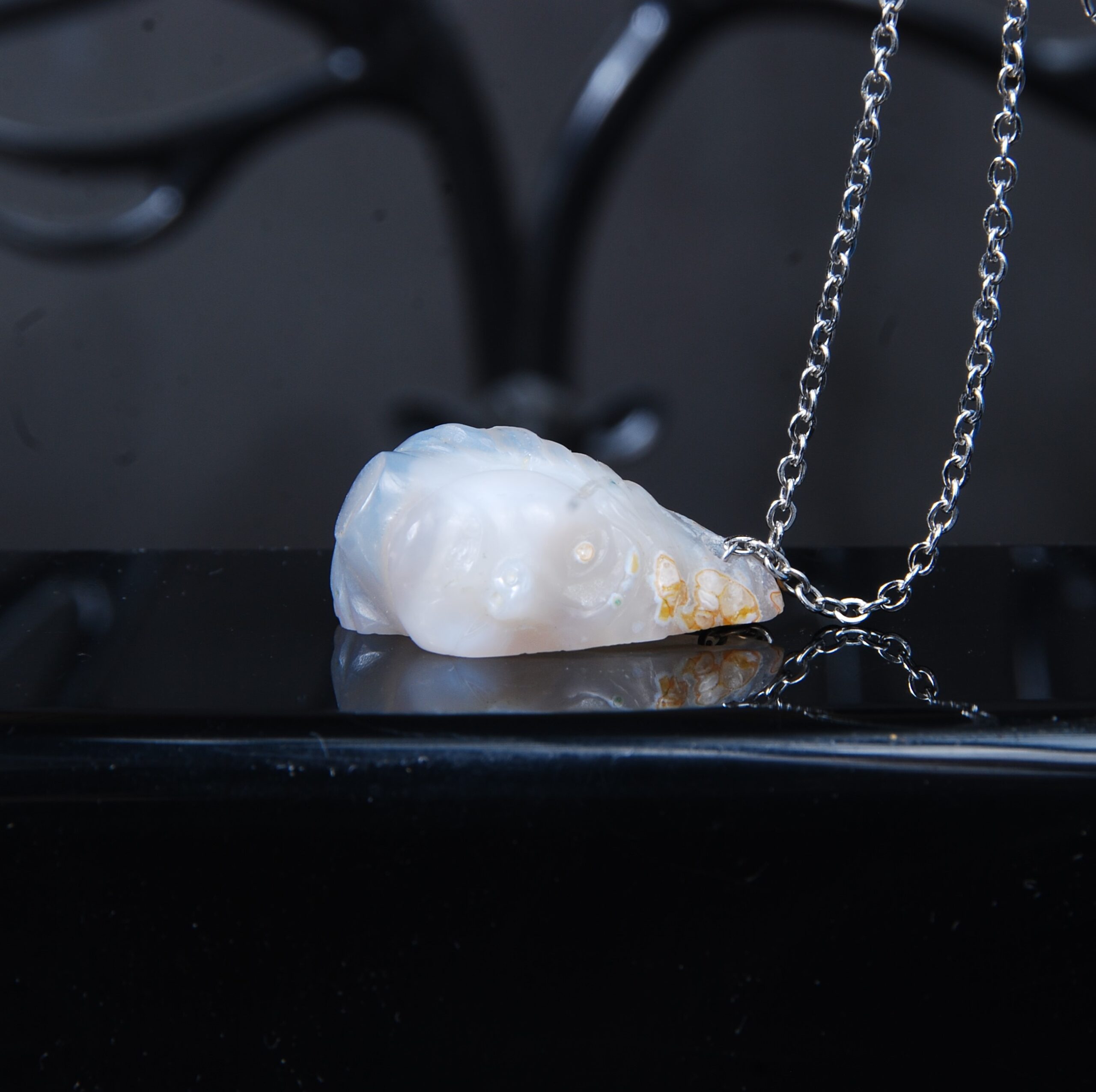 DSC_9320 صورت زن کاروینگ عقیق دو پوسته و عقیق باباقوری