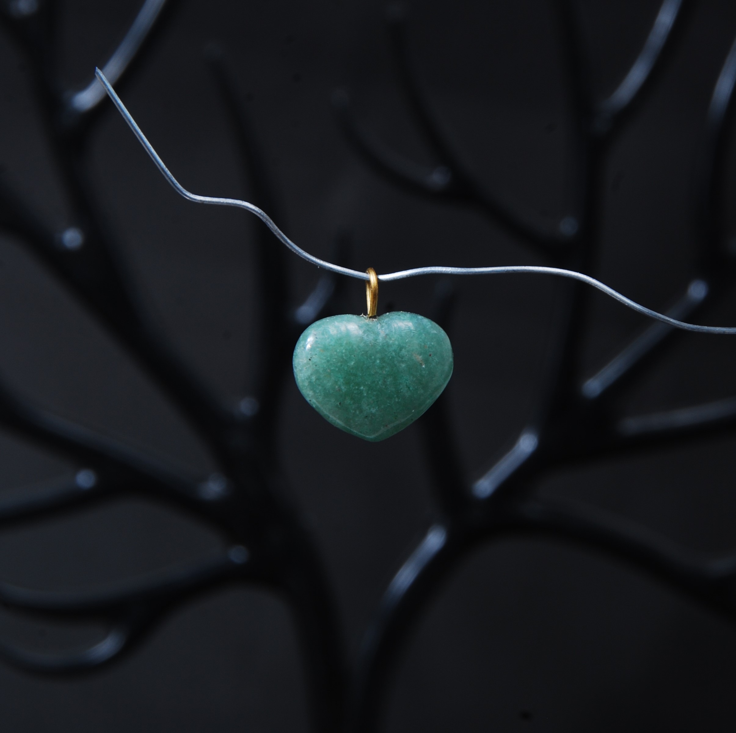 DSC_9369 گردنبند قلب آونتورین سبز 1.93گرم (دو طرفه)